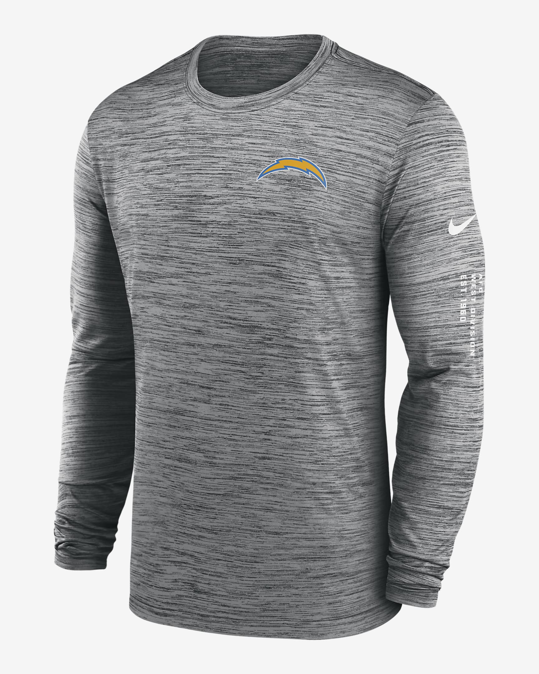 Los Angeles Chargers Velocity Men's Nike Dri-FIT NFL Long-Sleeve T ...