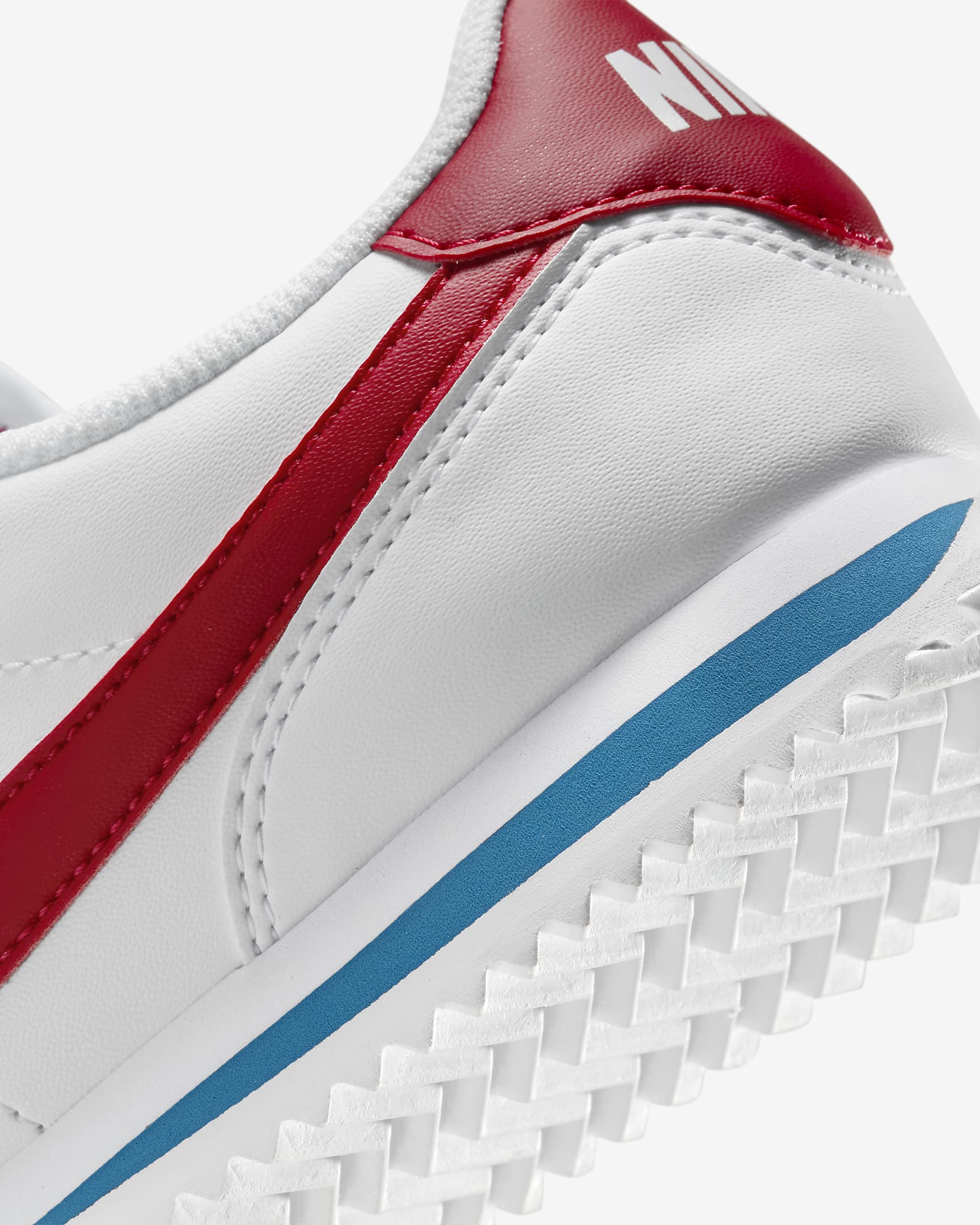 Nike Cortez Older Kids' Shoes - White/Varsity Blue/Varsity Red