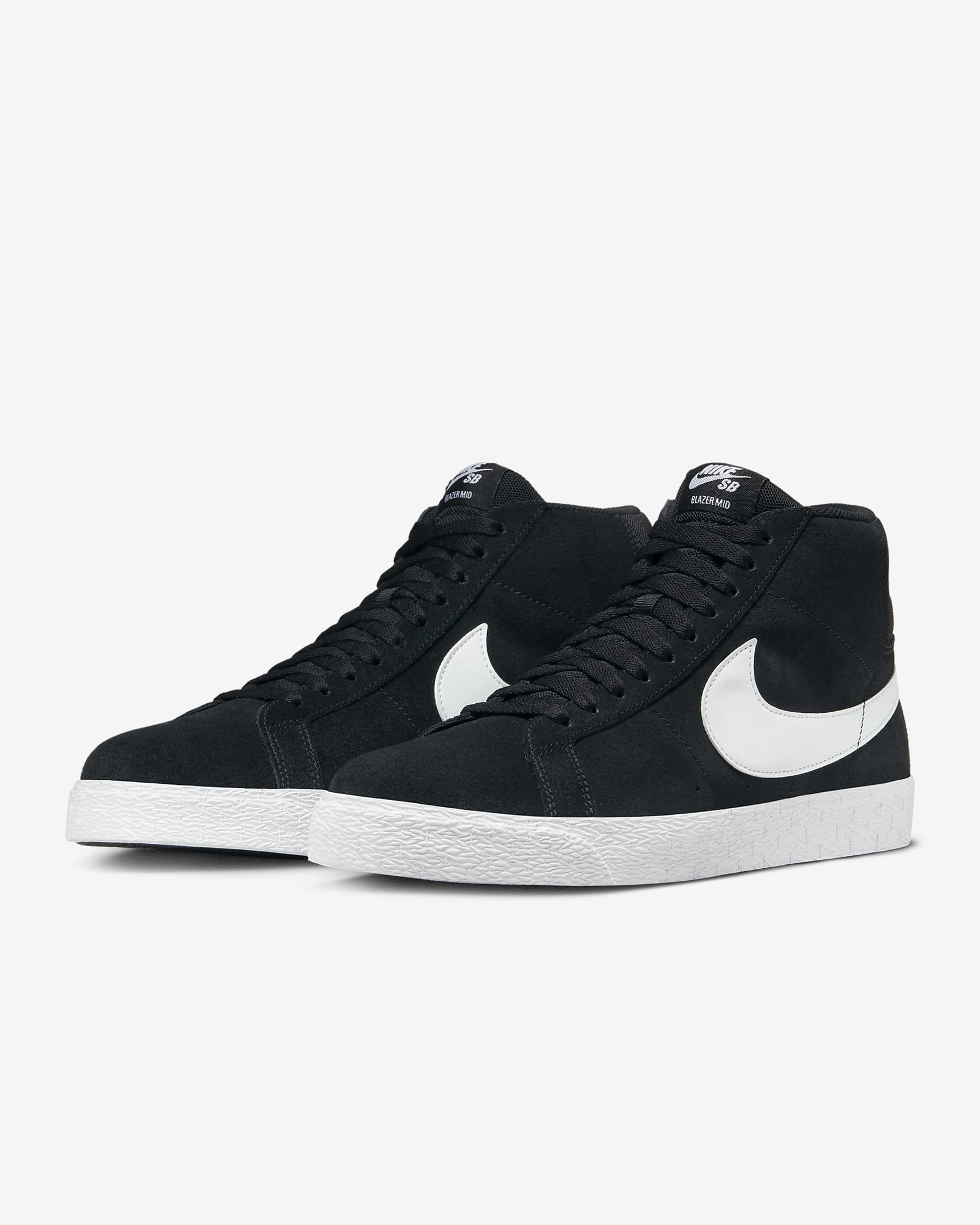 Nike SB Zoom Blazer Mid Kaykay Ayakkabısı - Siyah/Beyaz/Beyaz/Beyaz