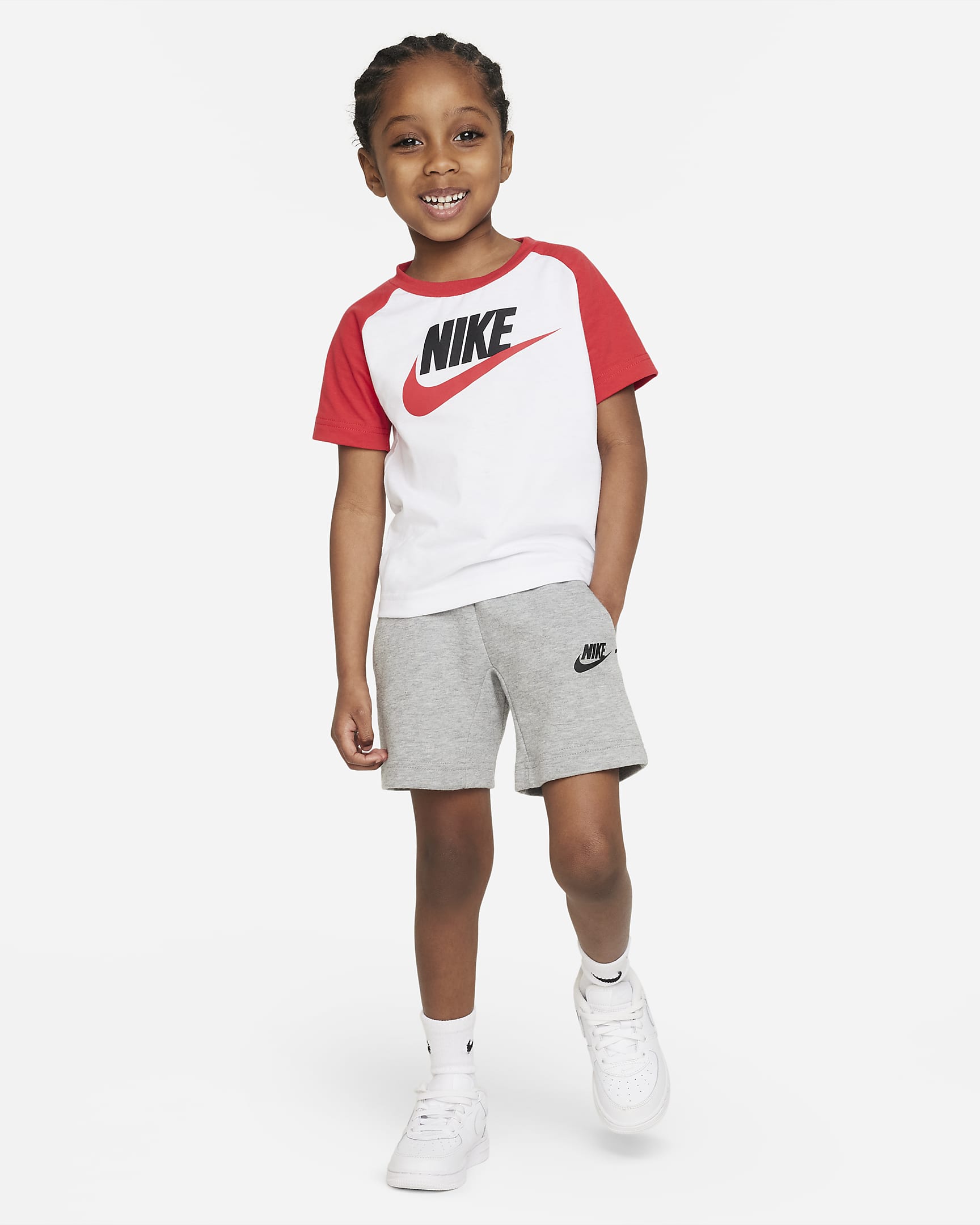 Nike Sportswear Futura Raglan Tee Toddler T-Shirt - White