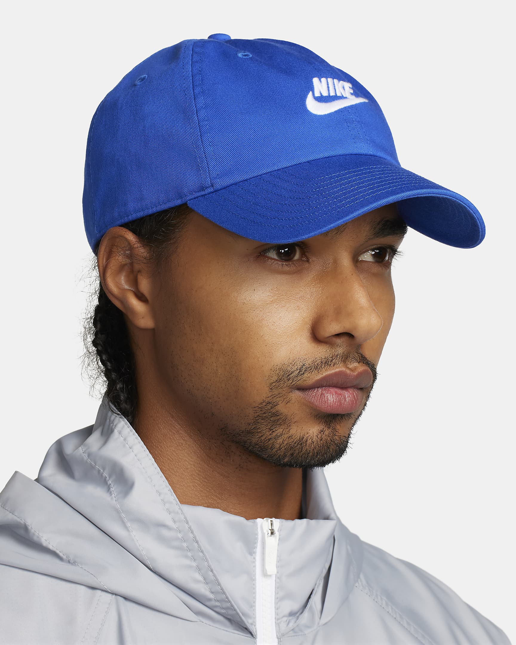 Casquette délavée souple Futura Nike Club pour enfant - Game Royal/Blanc