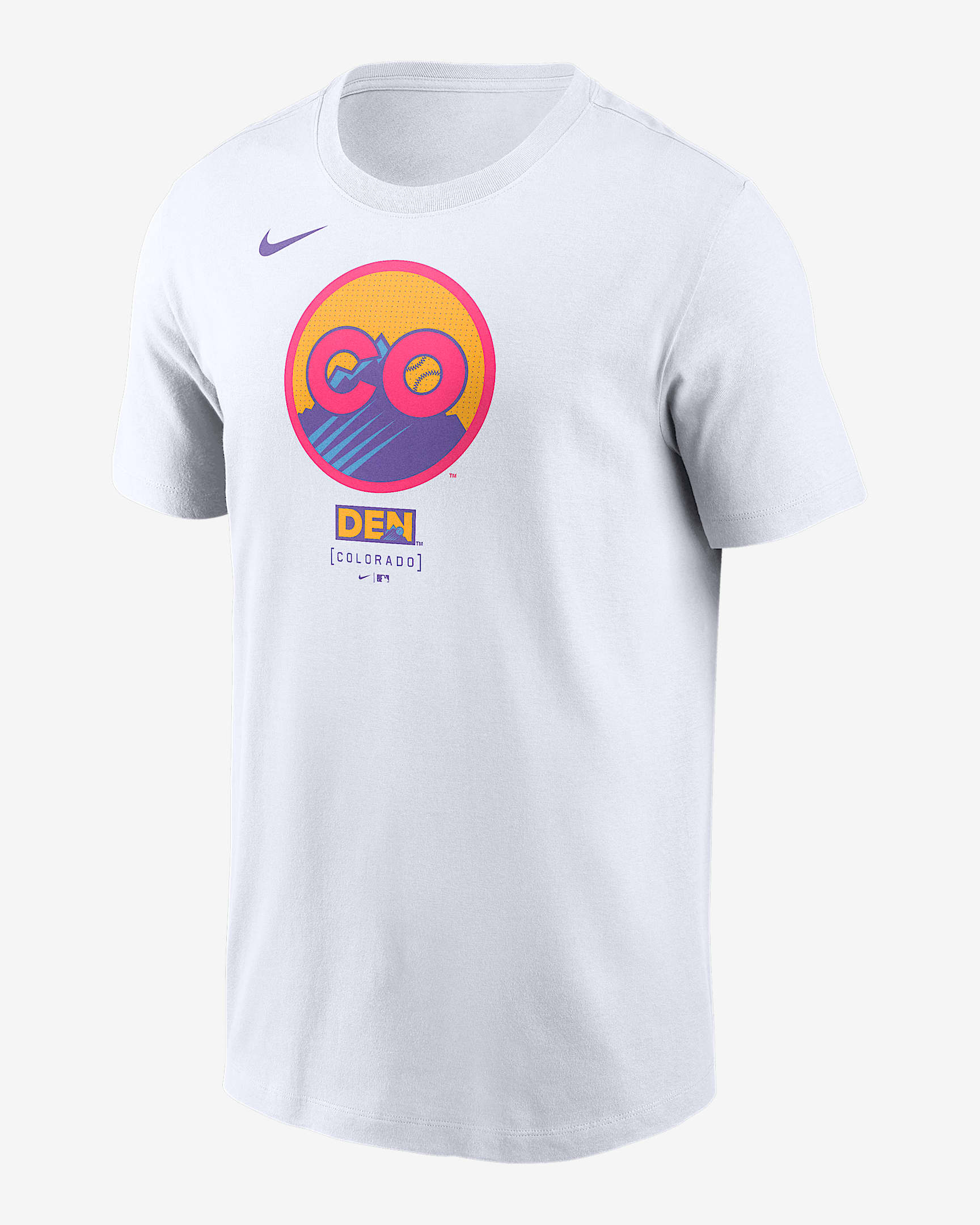 Colorado Rockies City Connect Large Logo Men's Nike MLB T-Shirt - White