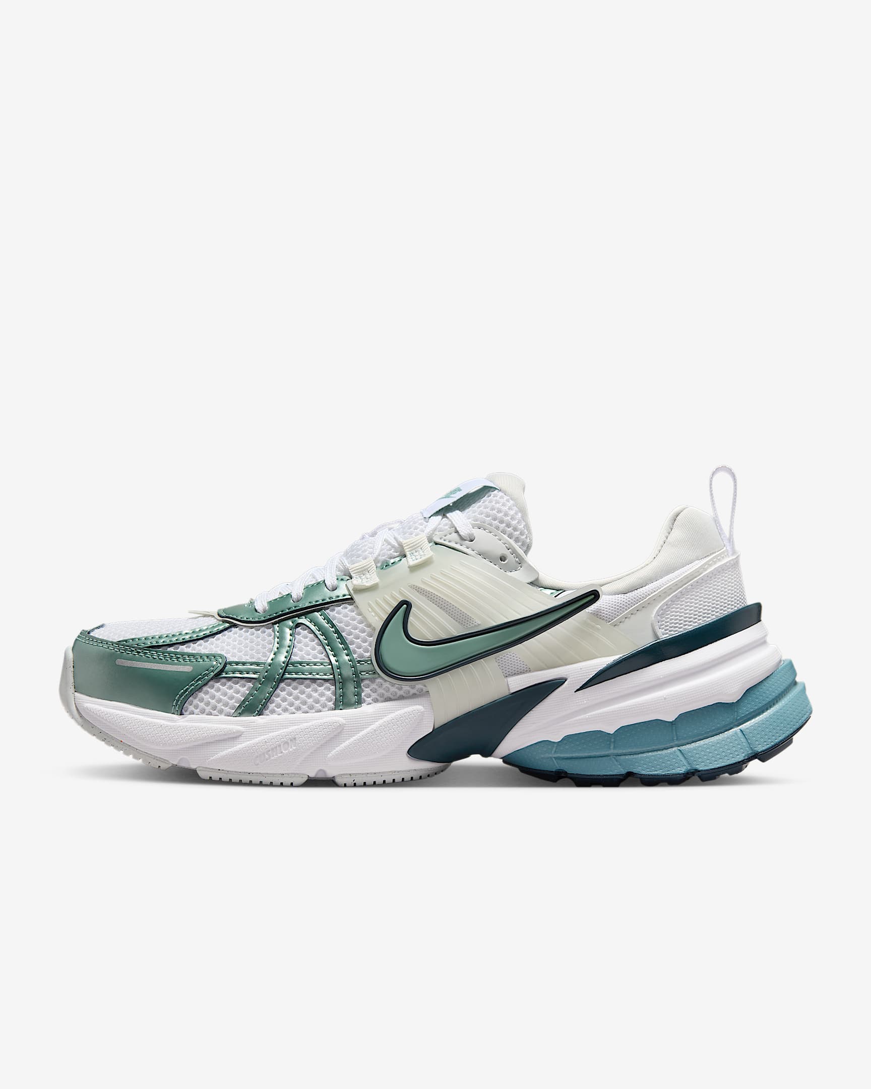 Tenis para mujer Nike V2K Run - Blanco/Azul humeante/Azul marino militar/Cañón