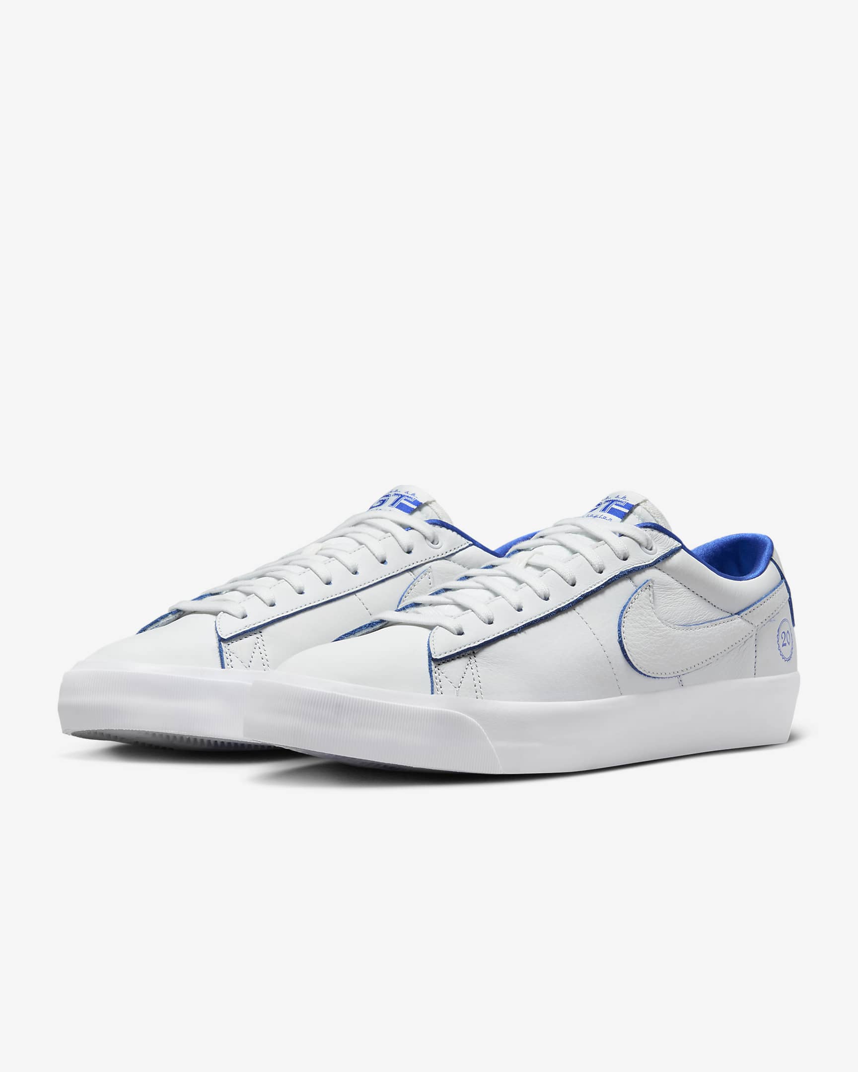 Nike SB Blazer Low Pro GT Premium Zapatillas - Hombre - Summit White/Summit White/Blanco/Game Royal