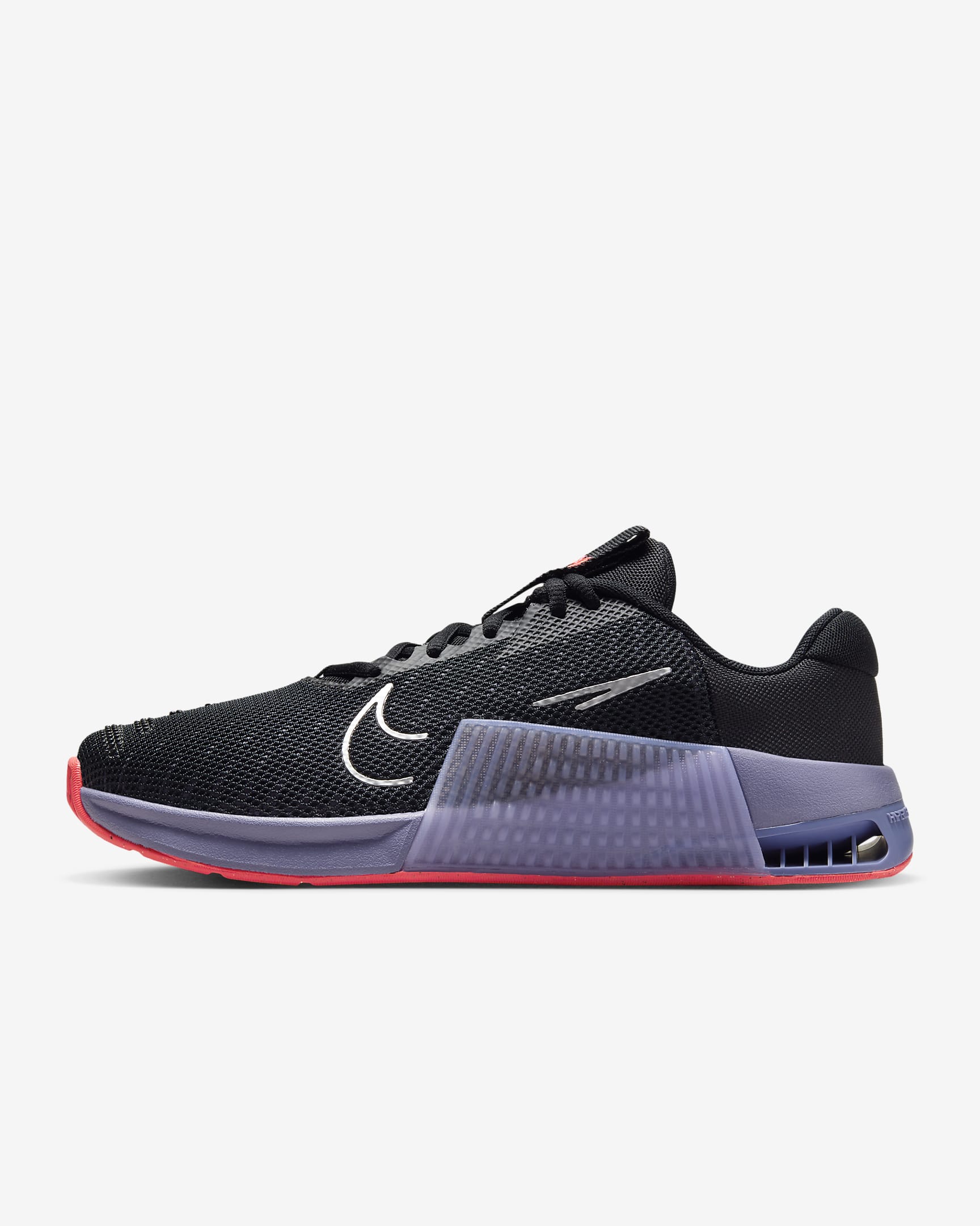 Nike Metcon 9 Workout-Schuh für Damen - Schwarz/Lilac Bloom/Barely Grape/Metallic Silver