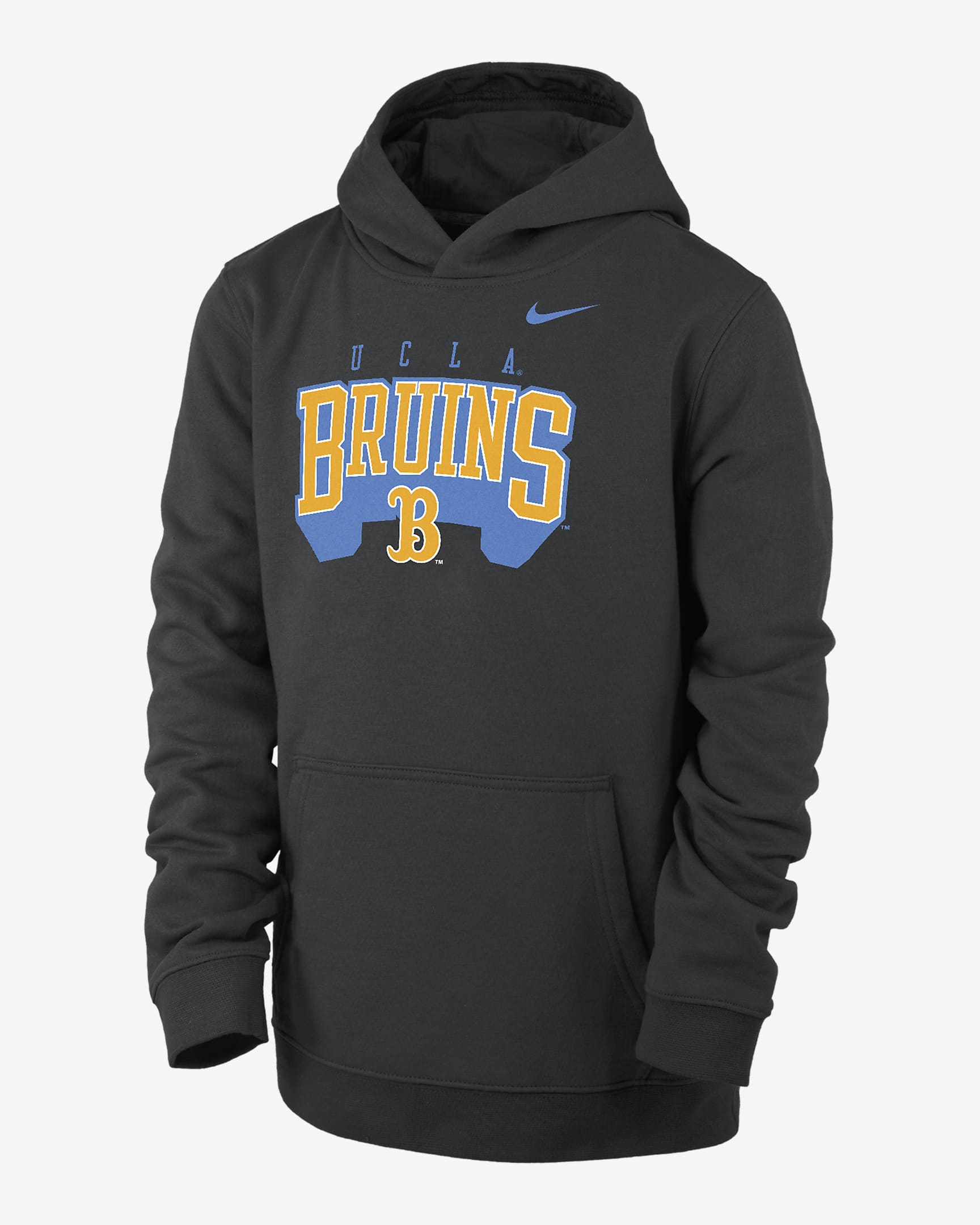 UCLA Club Fleece Big Kids' (Boys') Nike College Pullover Hoodie - Black