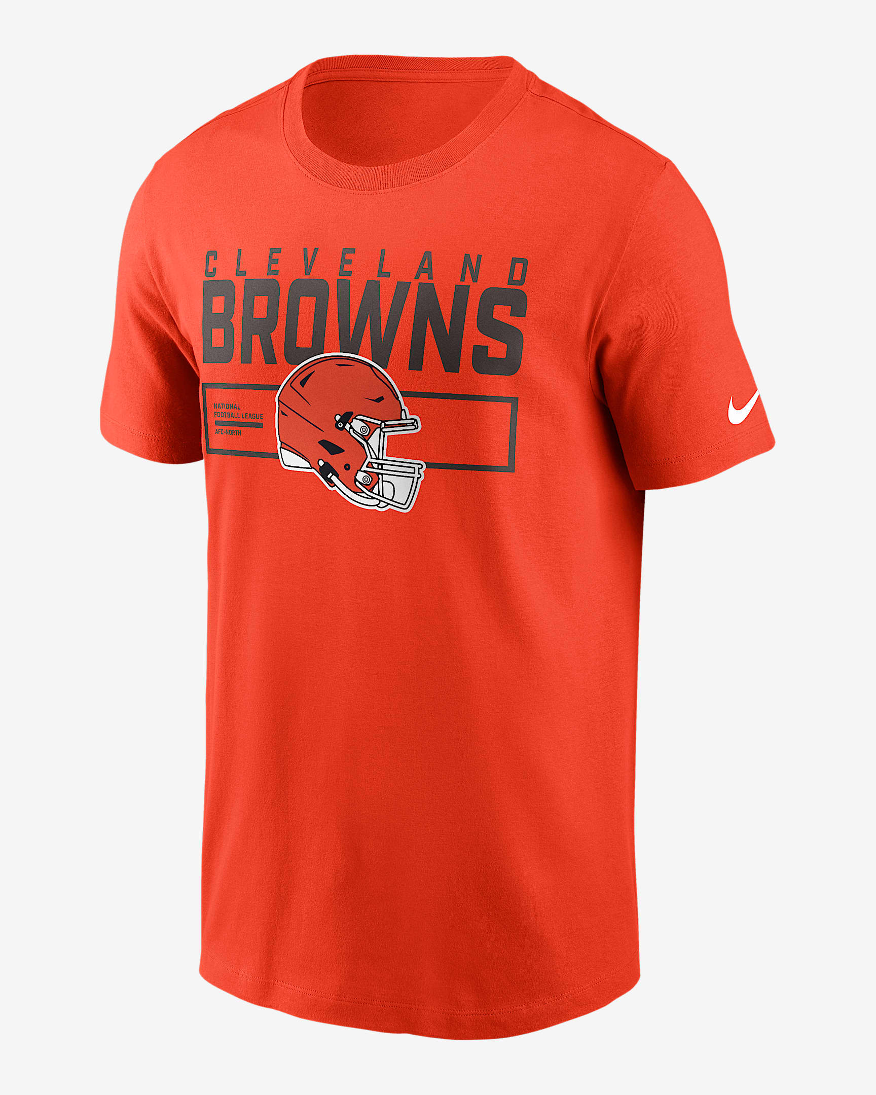 Cleveland Browns Helmet Essential Men's Nike NFL T-Shirt - Orange