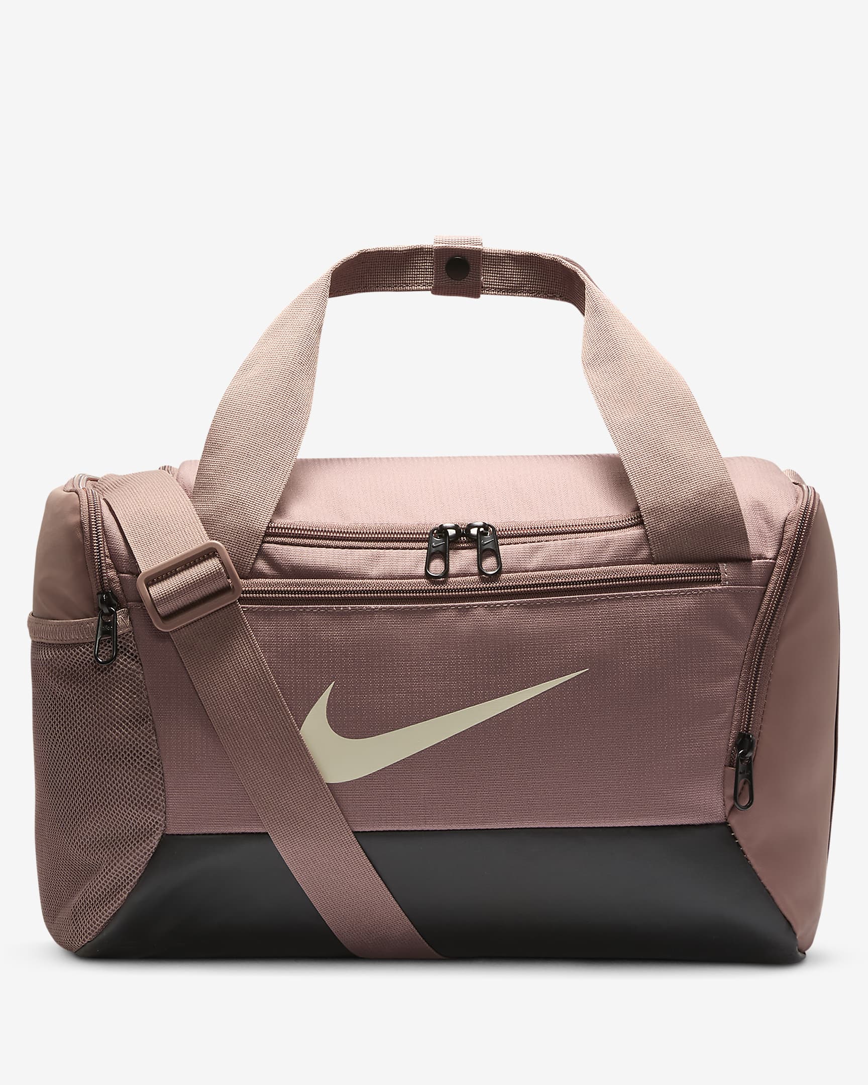 Sac de sport de training Nike Brasilia 9.5 (très petite taille, 25 L) - Smokey Mauve/Noir/Light Orewood Brown