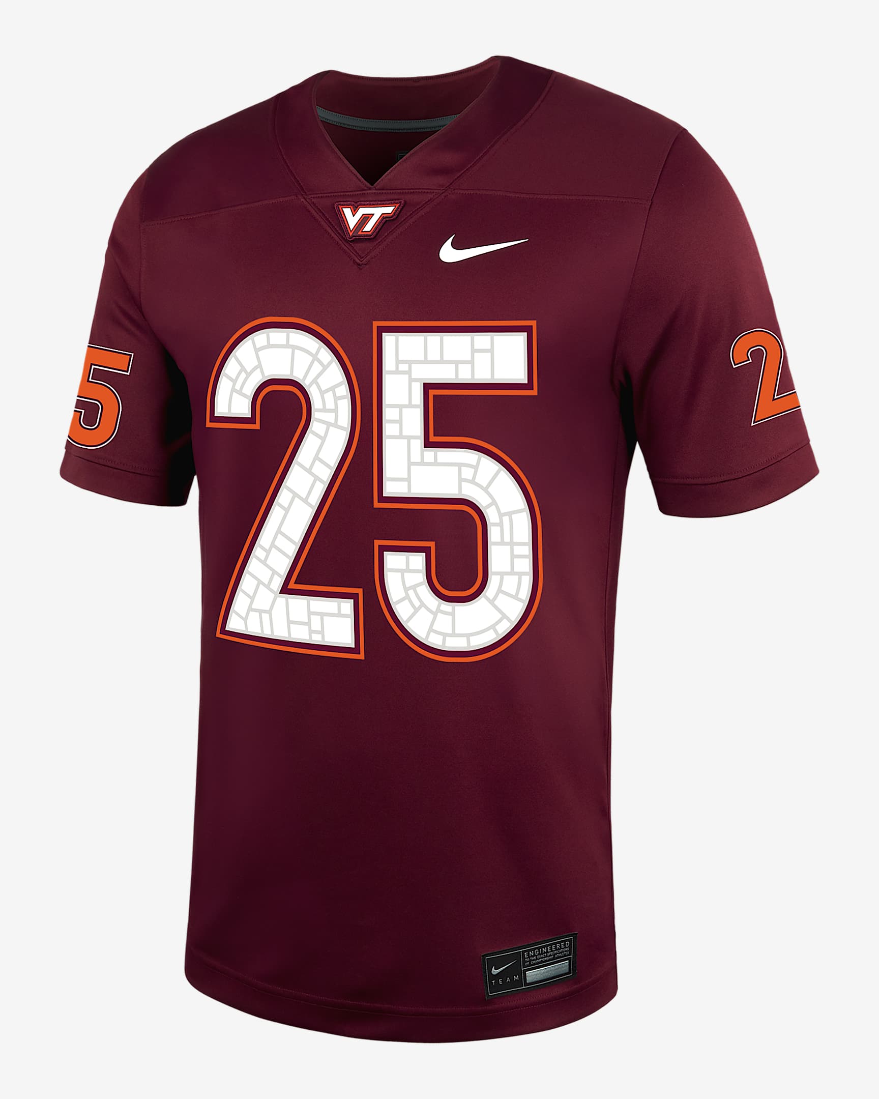 Virginia Tech Men's Nike College Football Replica Jersey - Deep Maroon