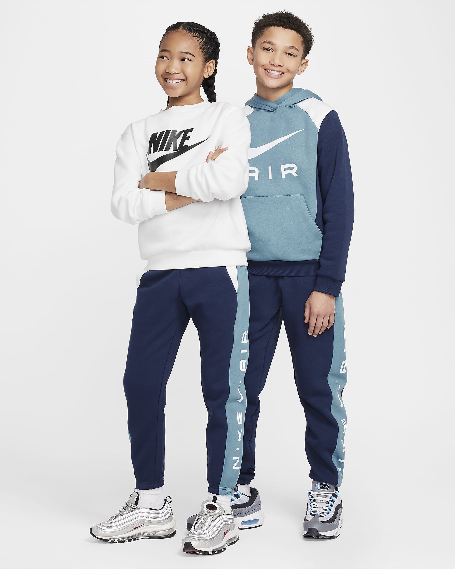 Nike Air Older Kids' Trousers - Midnight Navy/Aegean Storm/White/White