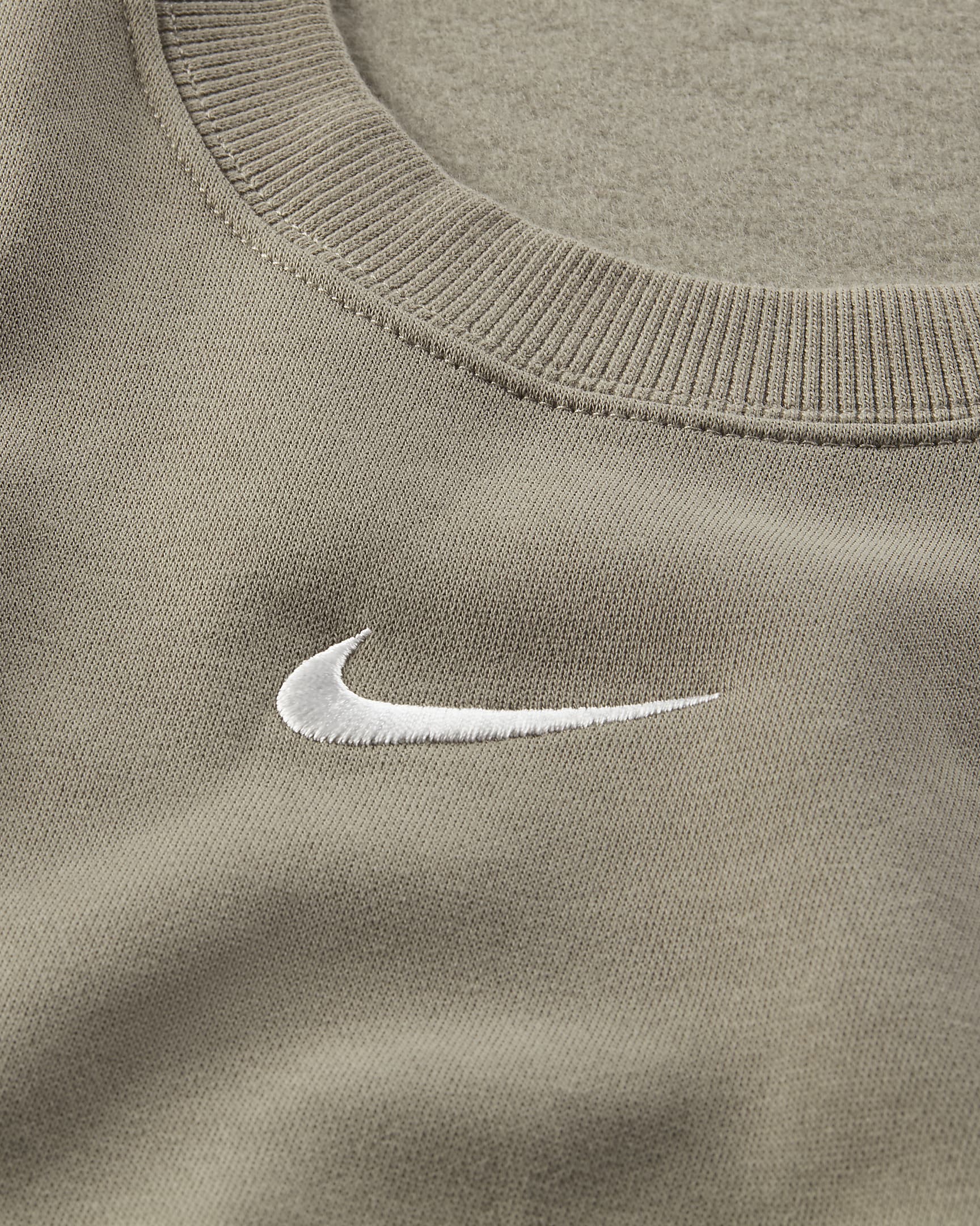 Damska bluza dresowa z półokrągłym dekoltem o kroju oversize Nike Sportswear Phoenix Fleece - Light Army/Sail