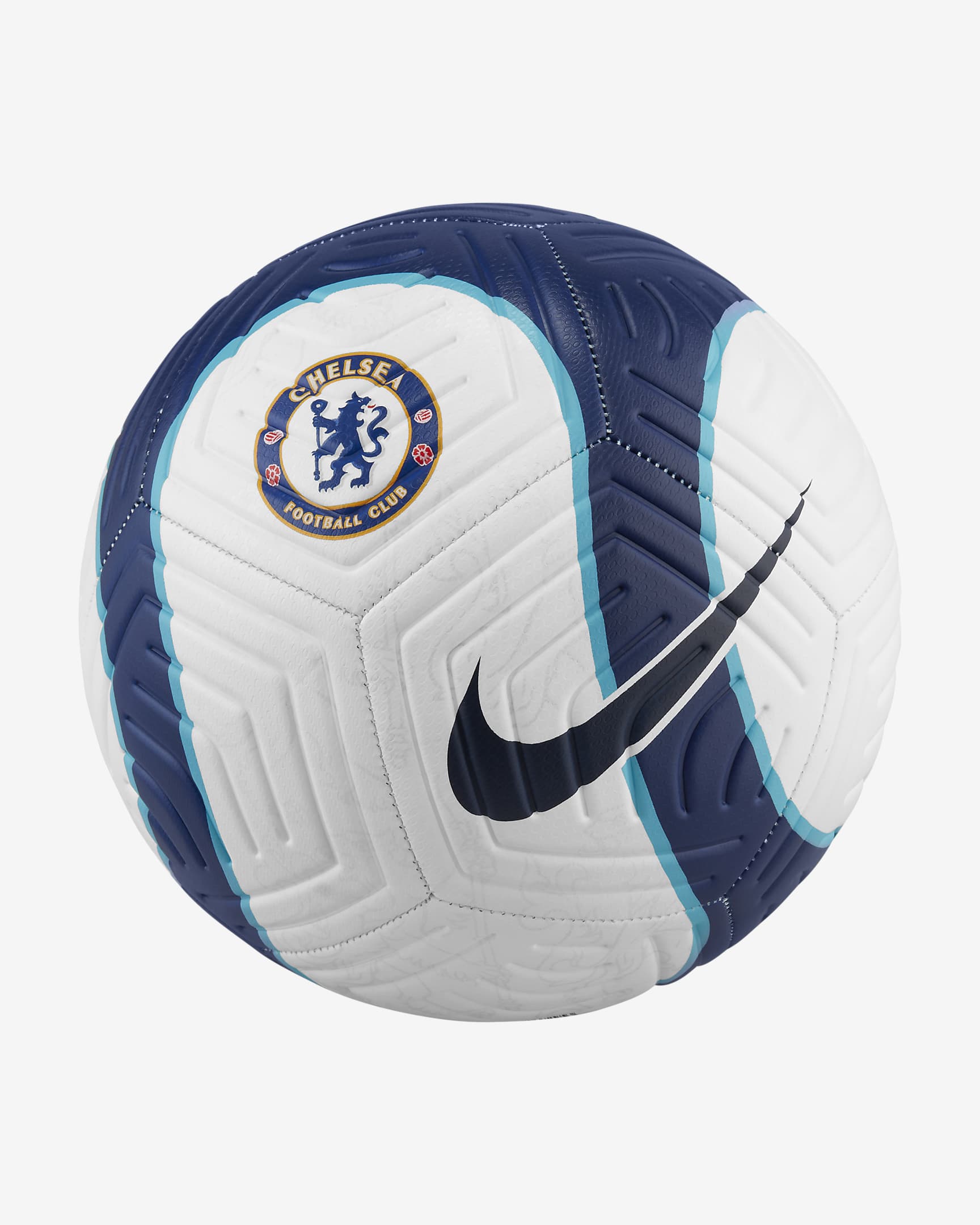 Ballon de football Chelsea FC Strike - Blanc/Rush Blue/College Navy