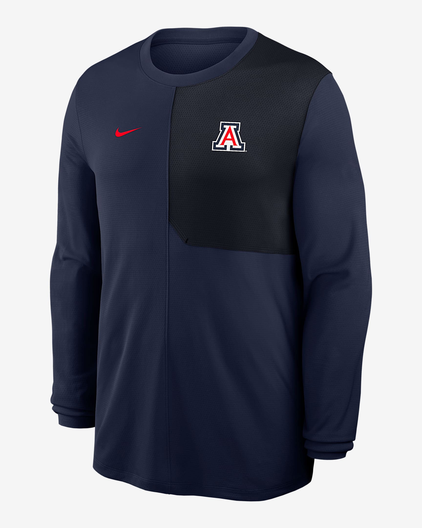 Arizona Sideline Coach Men's Nike Dri-FIT College Long-Sleeve Top - Navy