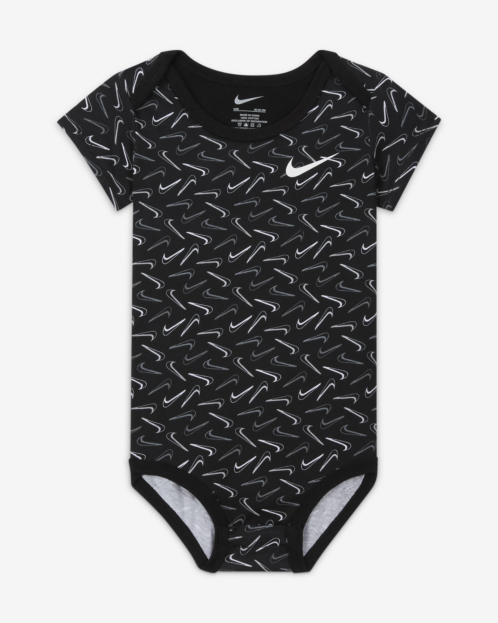 Conjunto de 3 piezas de body para bebé (12 a 24 meses) Nike Swoosh Logo - Multicolor