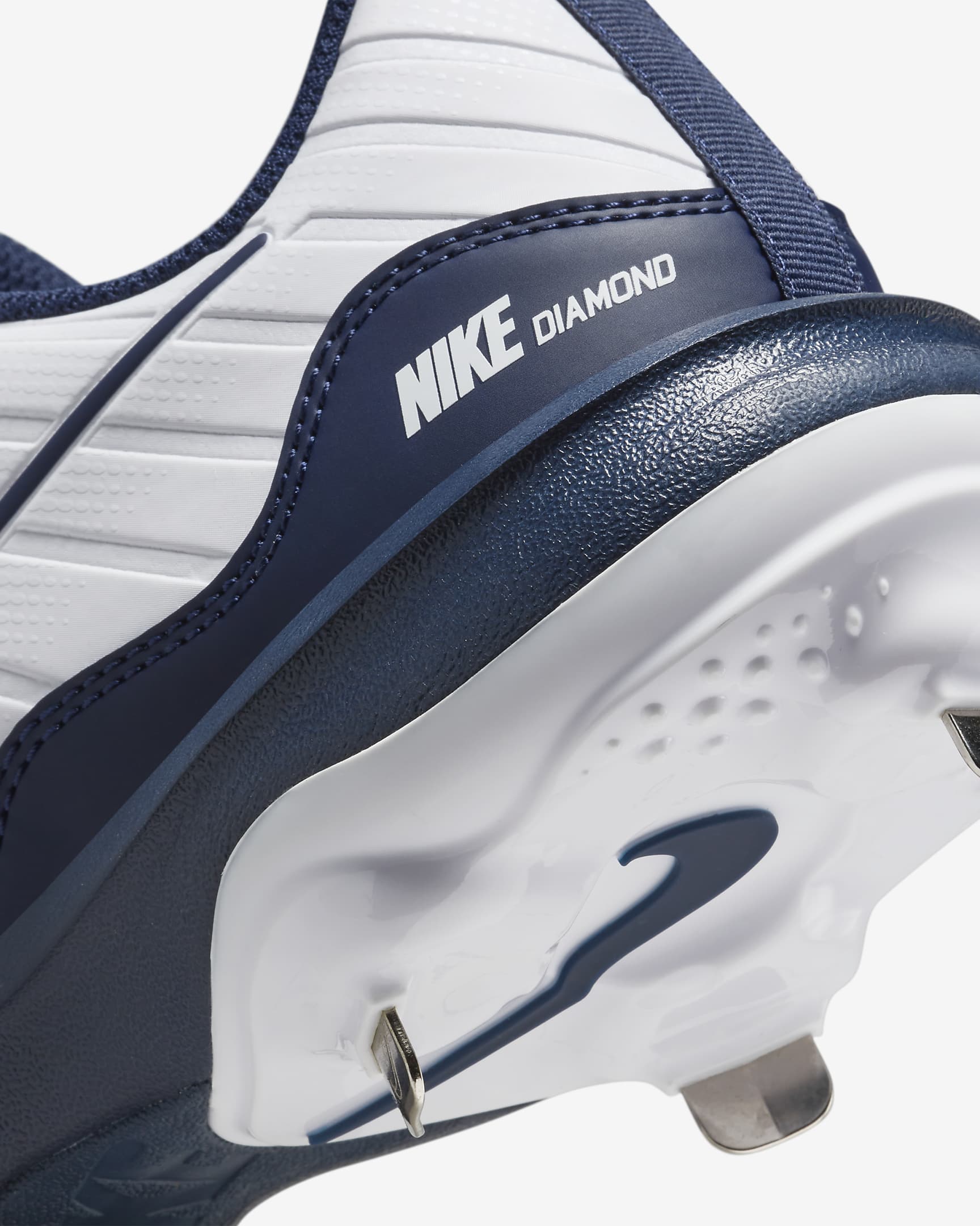 Nike Alpha Huarache Varsity 4 Low Men's Baseball Cleats - White/Pure Platinum/Black/Midnight Navy