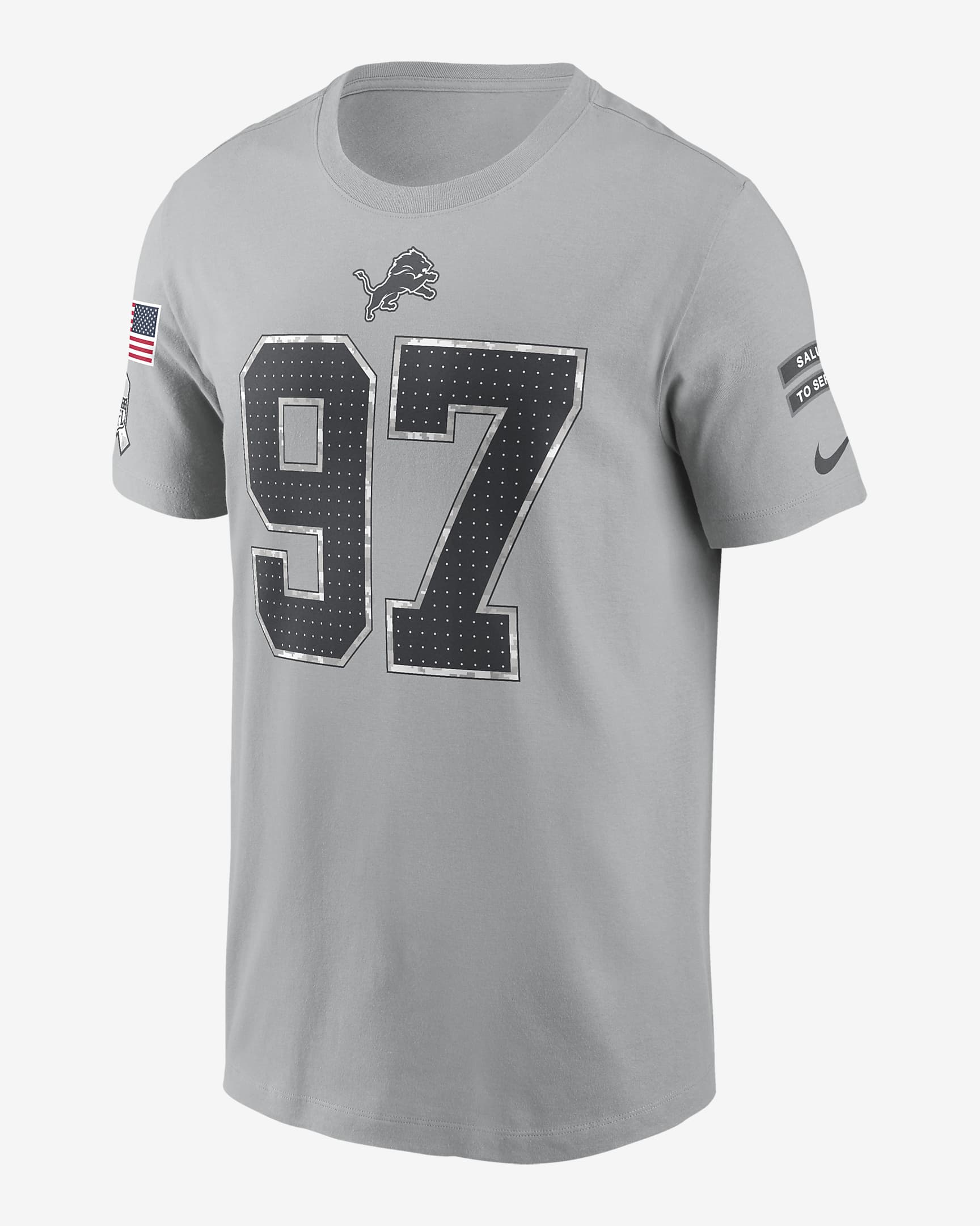 Aidan Hutchinson Detroit Lions Salute to Service Men's Nike NFL TShirt