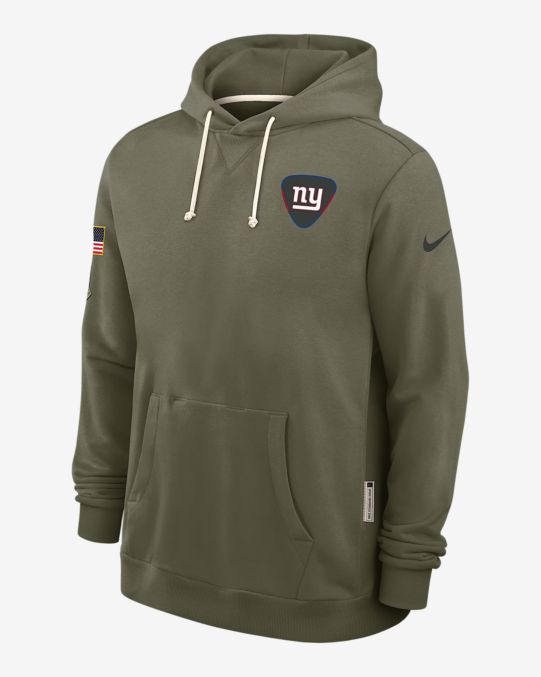 New York Giants Salute to Service Sideline Dominant Force Men's Nike Dri-FIT NFL Pullover Hoodie - Medium Olive