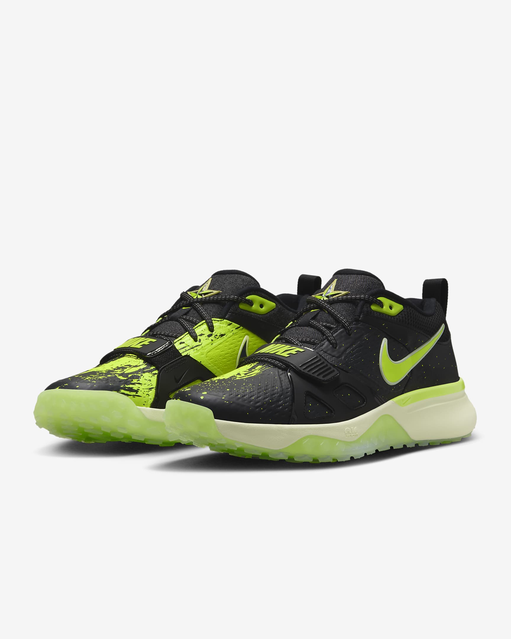 Nike Diamond Elite Turf Men's Baseball Shoes - Black/Life Lime/Volt