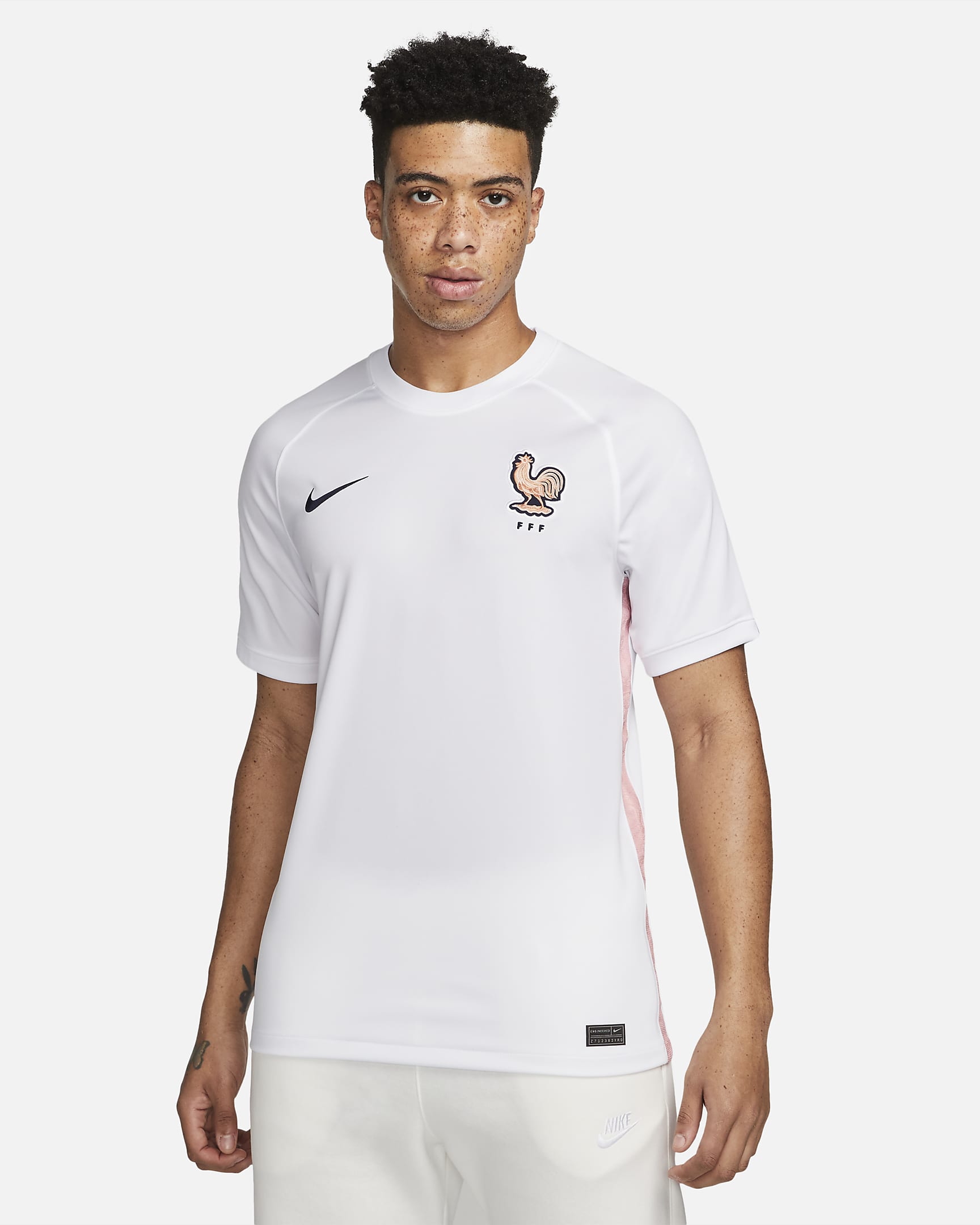 FFF 2022 Stadium Away Men's Nike Dri-FIT Soccer Jersey - White/Pink Glaze/Blackened Blue