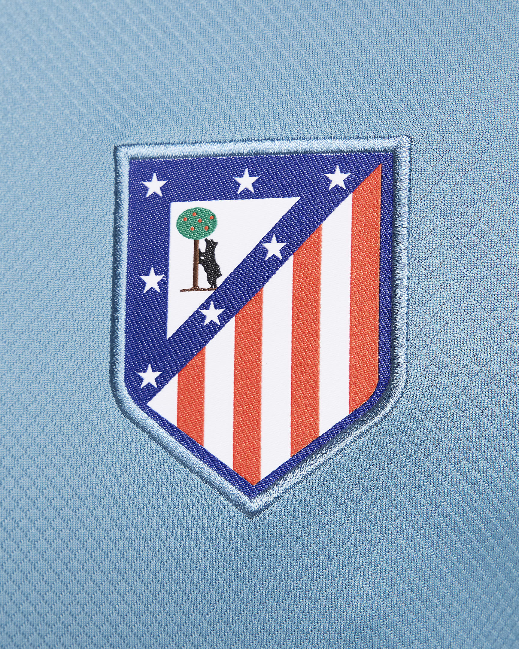 Club Atlético de Madrid Strike Nike Dri-FIT voetbaltop met korte mouwen voor heren - Noise Aqua/Light Iron Ore/Light Crimson