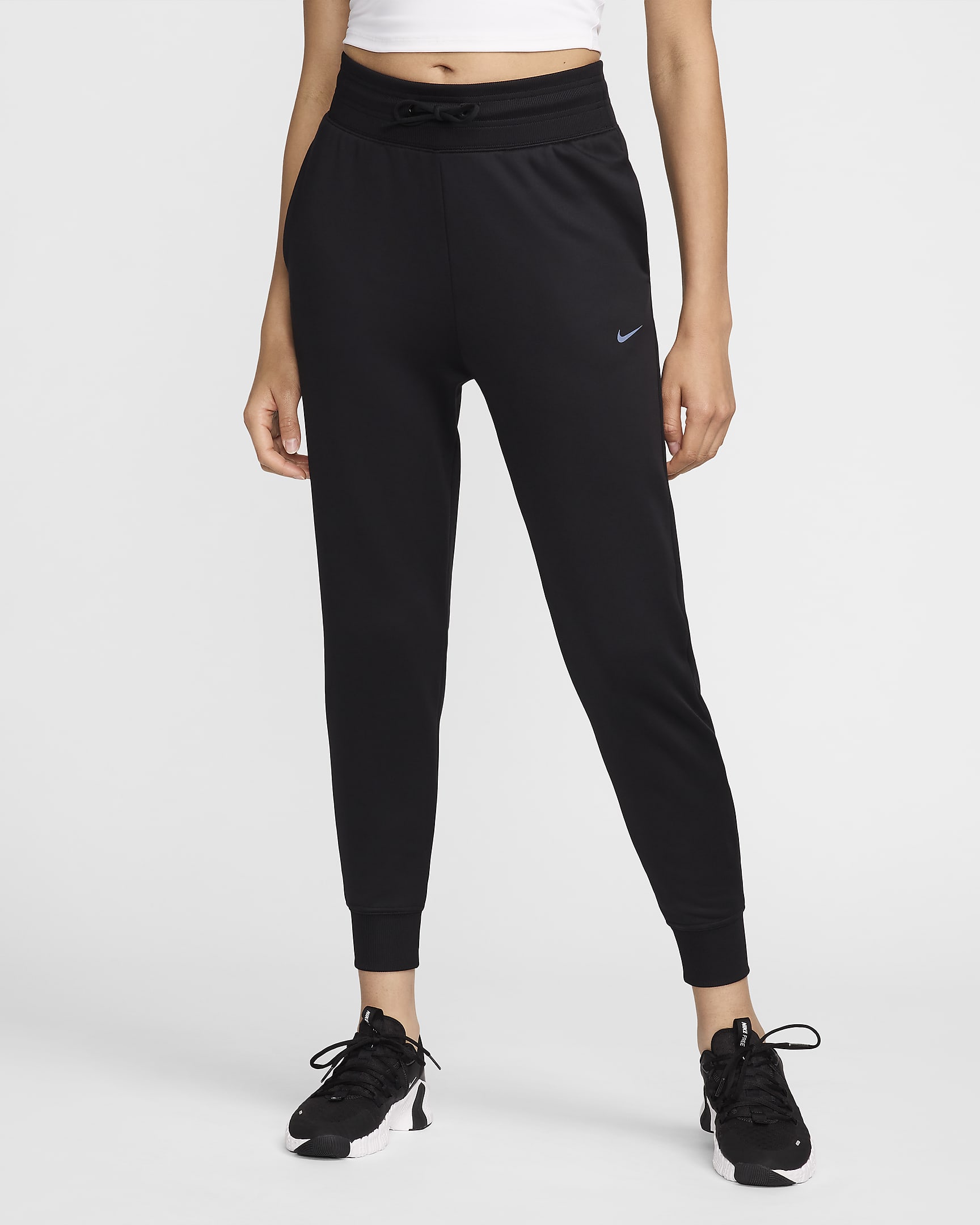 Nike Therma-FIT One Women's High-Waisted 7/8 Joggers - Black/White