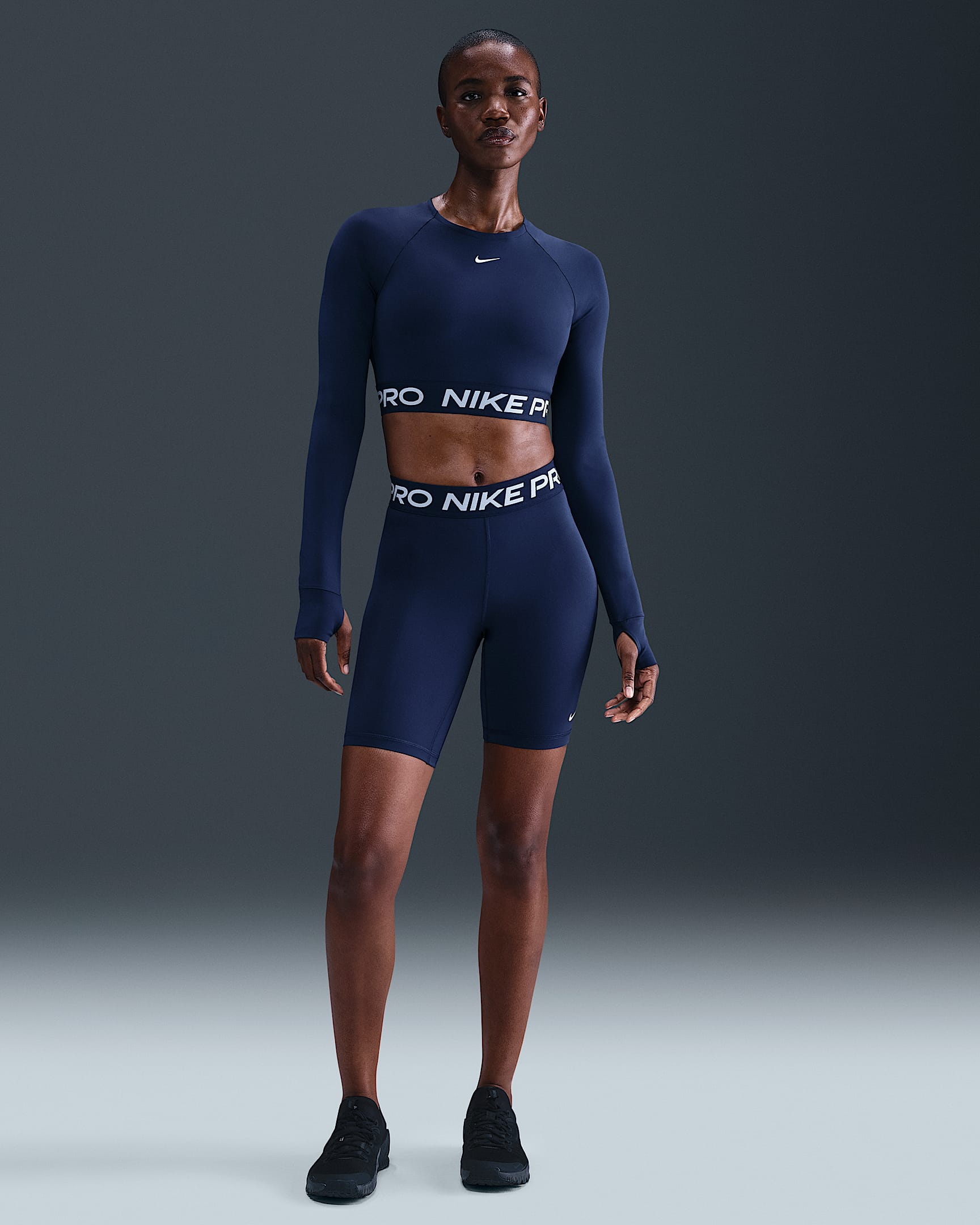Nike Pro 365 Women's 20cm (approx.) Shorts - Midnight Navy/White