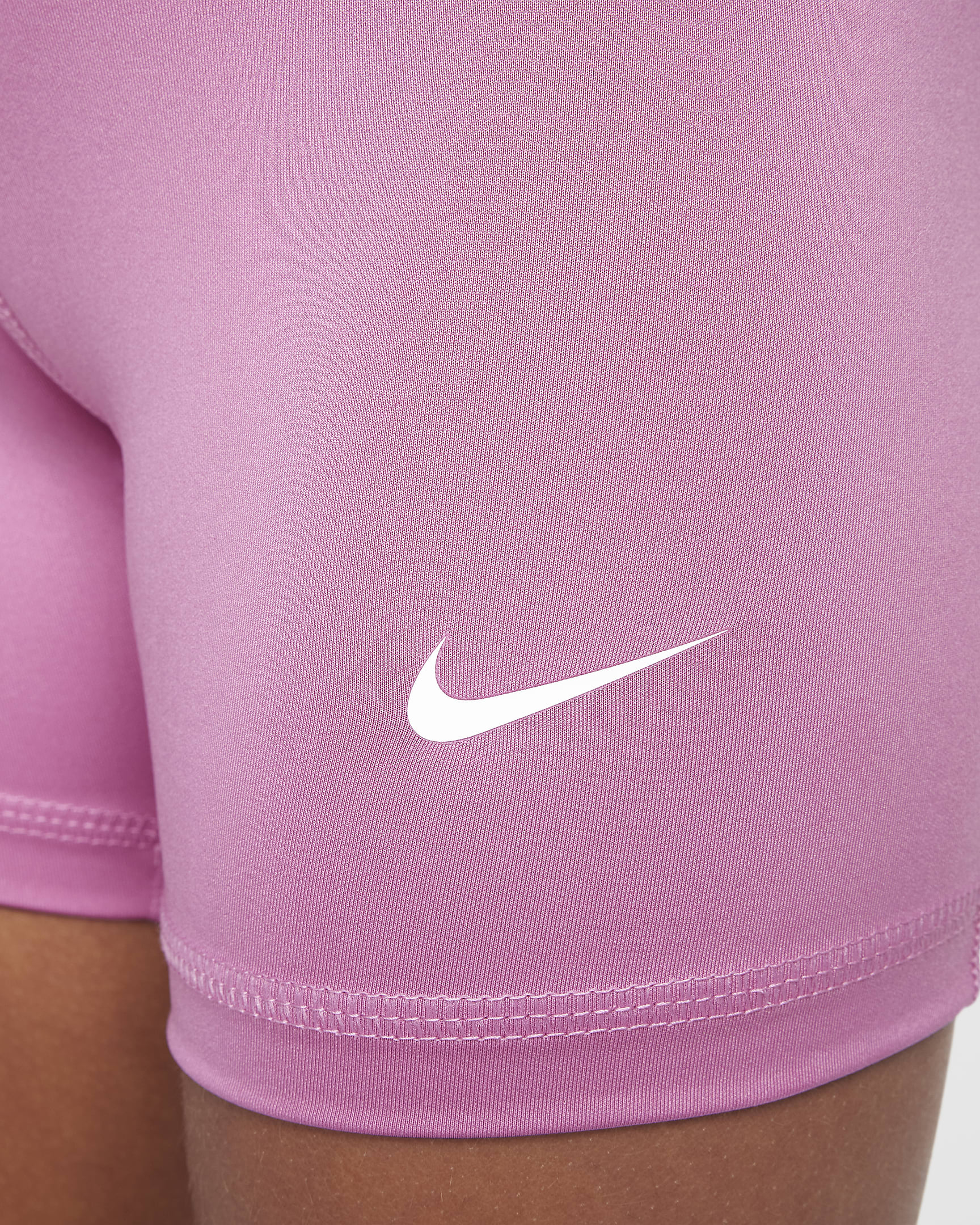 Nike Pro Older Kids' (Girls') Shorts - Magic Flamingo/White