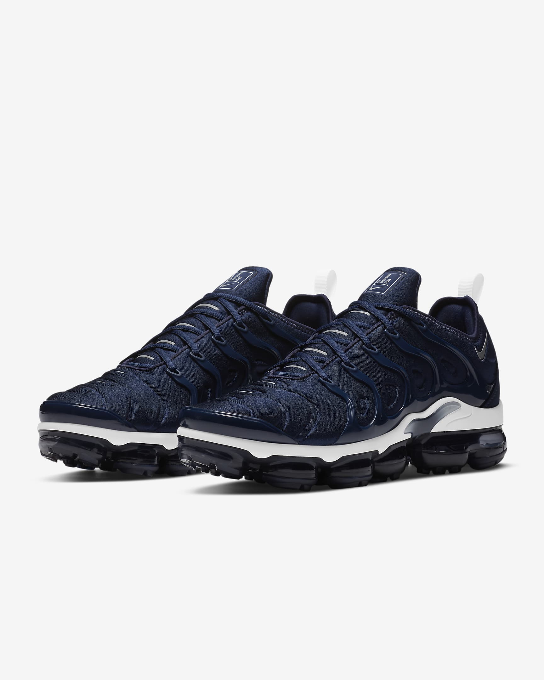 Calzado para hombre Nike Air VaporMax Plus - Azul marino medianoche/Blanco/Plata metalizado