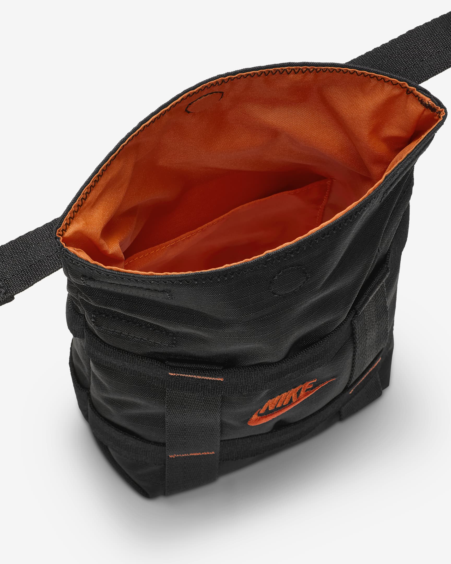 Nike Sportswear Cargo Cross-Body Bag (3L) - Black/Black/Orange