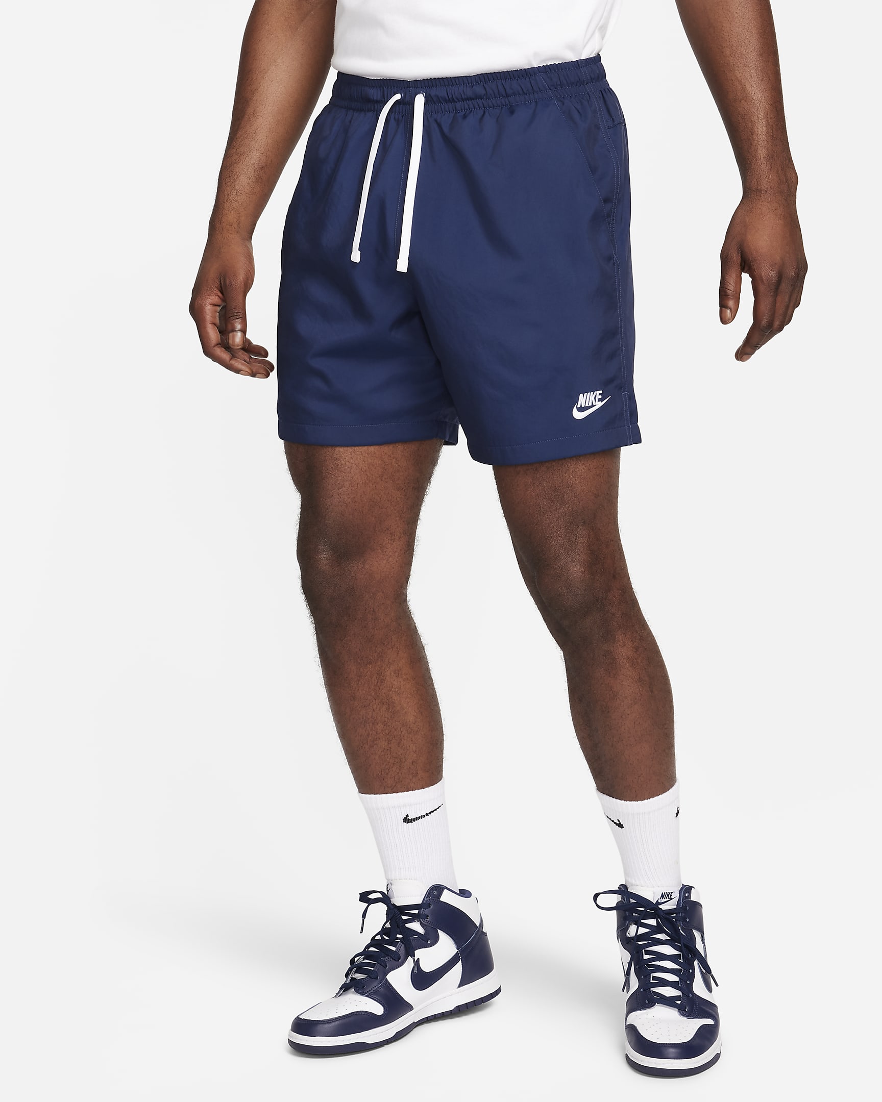 Nike Sportswear Men's Woven Flow Shorts - Midnight Navy/White