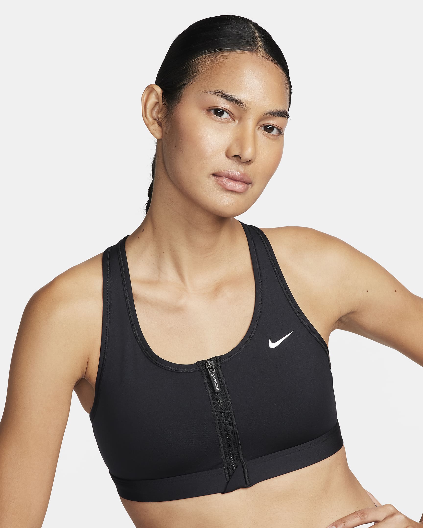 Nike Swoosh Front Zip Women's Medium-Support Padded Sports Bra. Nike UK