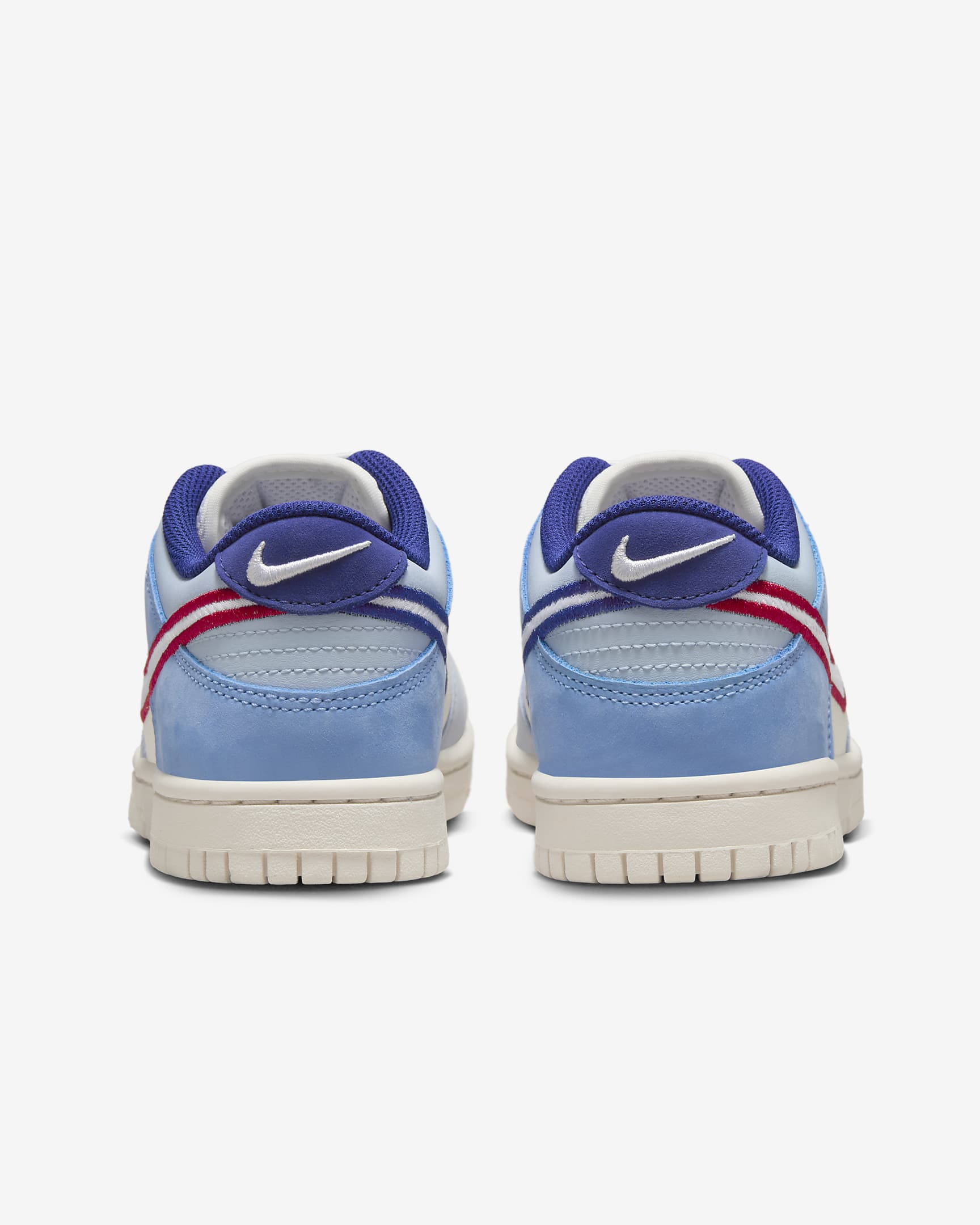 Nike Dunk Low Older Kids' Shoes - Sail/Sail/Light Armoury Blue/White