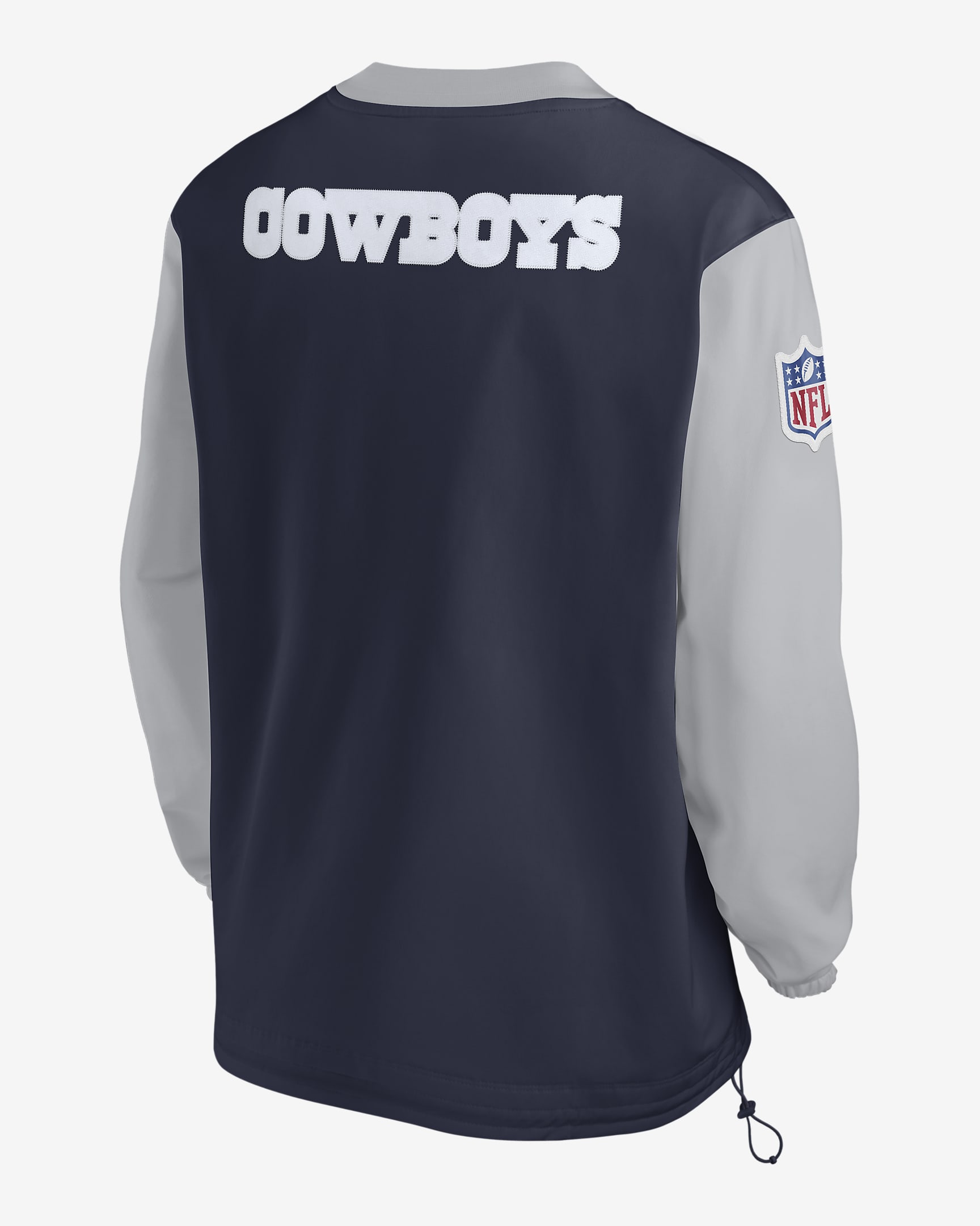 Playera rompevientos de manga larga Nike de la NFL para hombre Dallas Cowboys Team.