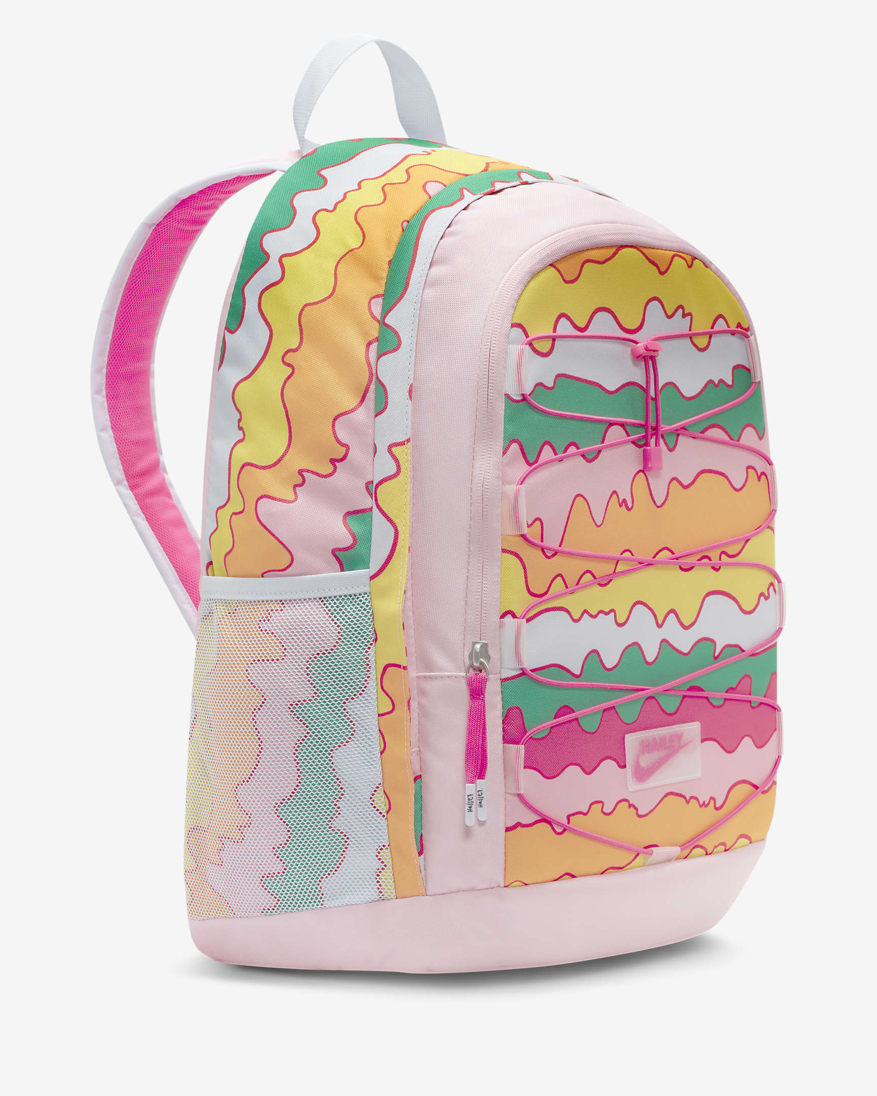 Mochila Nike Hayward x Doernbecher Freestyle "Hailey" (26 litros) - Rosa suave medio/Tinte azul/Rosa feroz