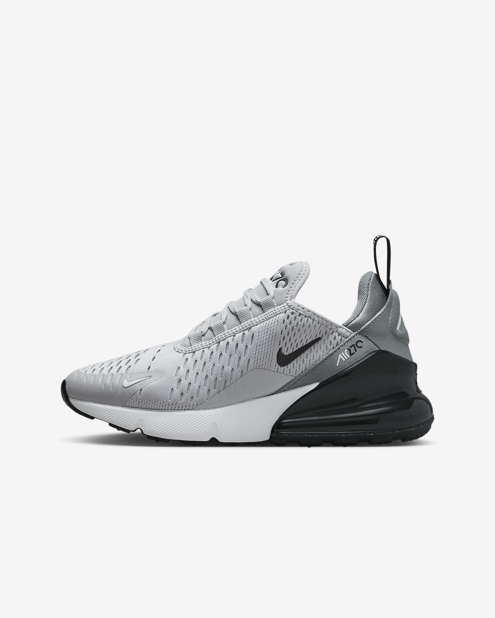 Sapatilhas Nike Air Max 270 Júnior - Cinzento Wolf/Cinzento Cool/Branco/Preto