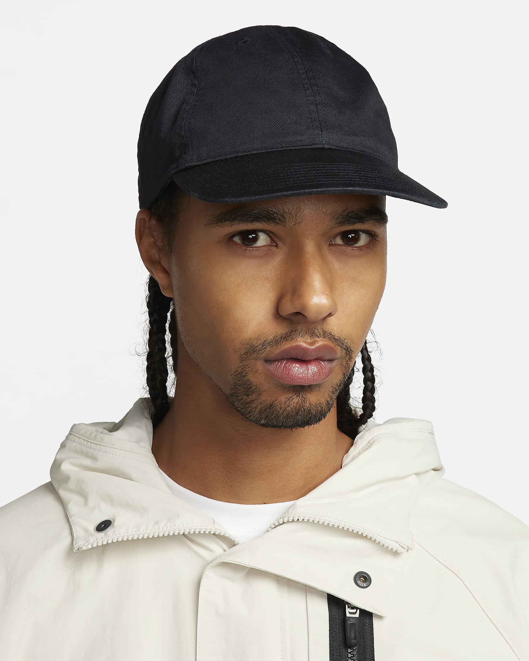 Nike Club Unstructured Flat-Bill Cap - Black/Black