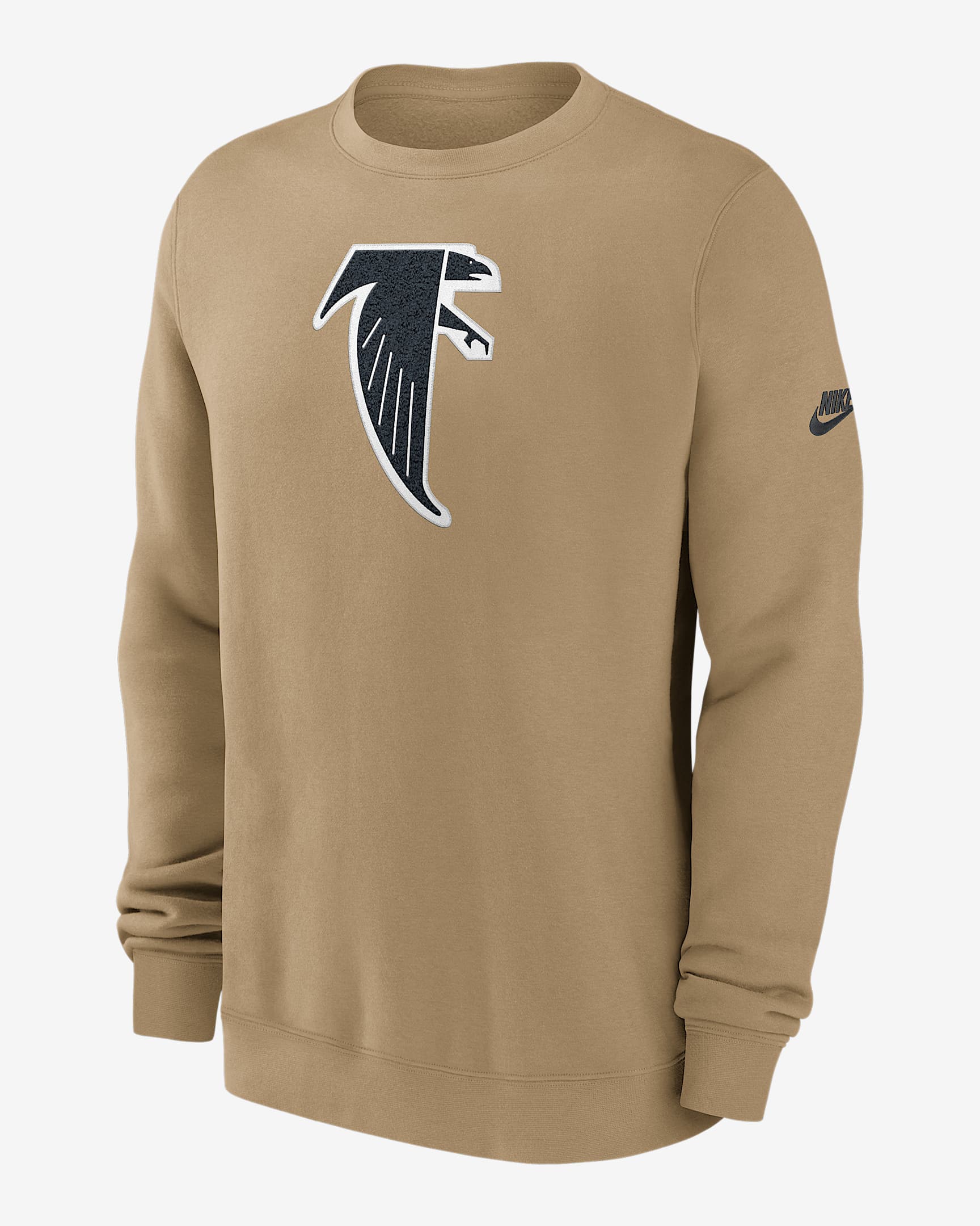 Atlanta Falcons Swing Pass Rewind Club Men's Nike NFL Pullover Crew - Tan/Beige