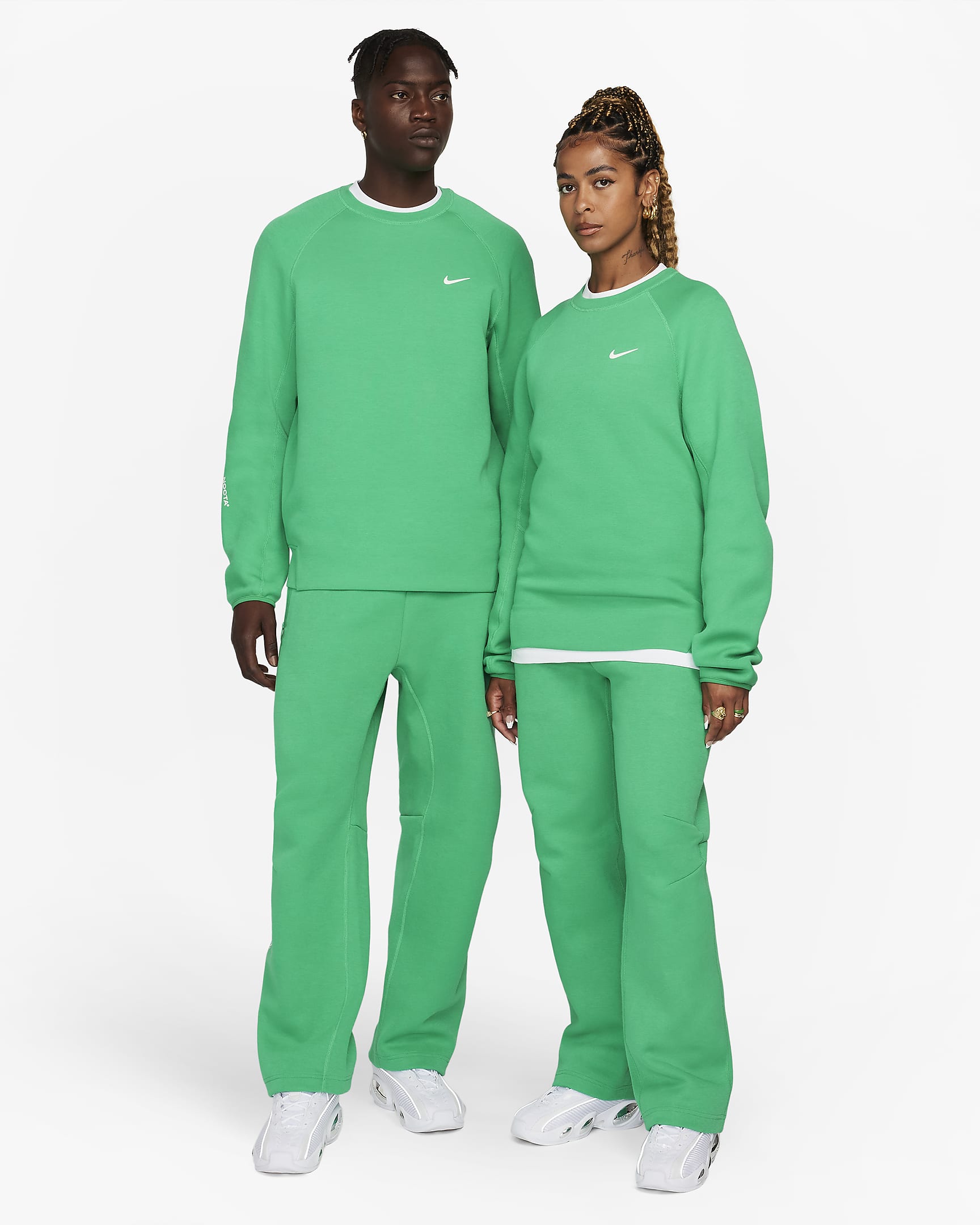 NOCTA Tech Fleece Men's Crew - Stadium Green/Sail