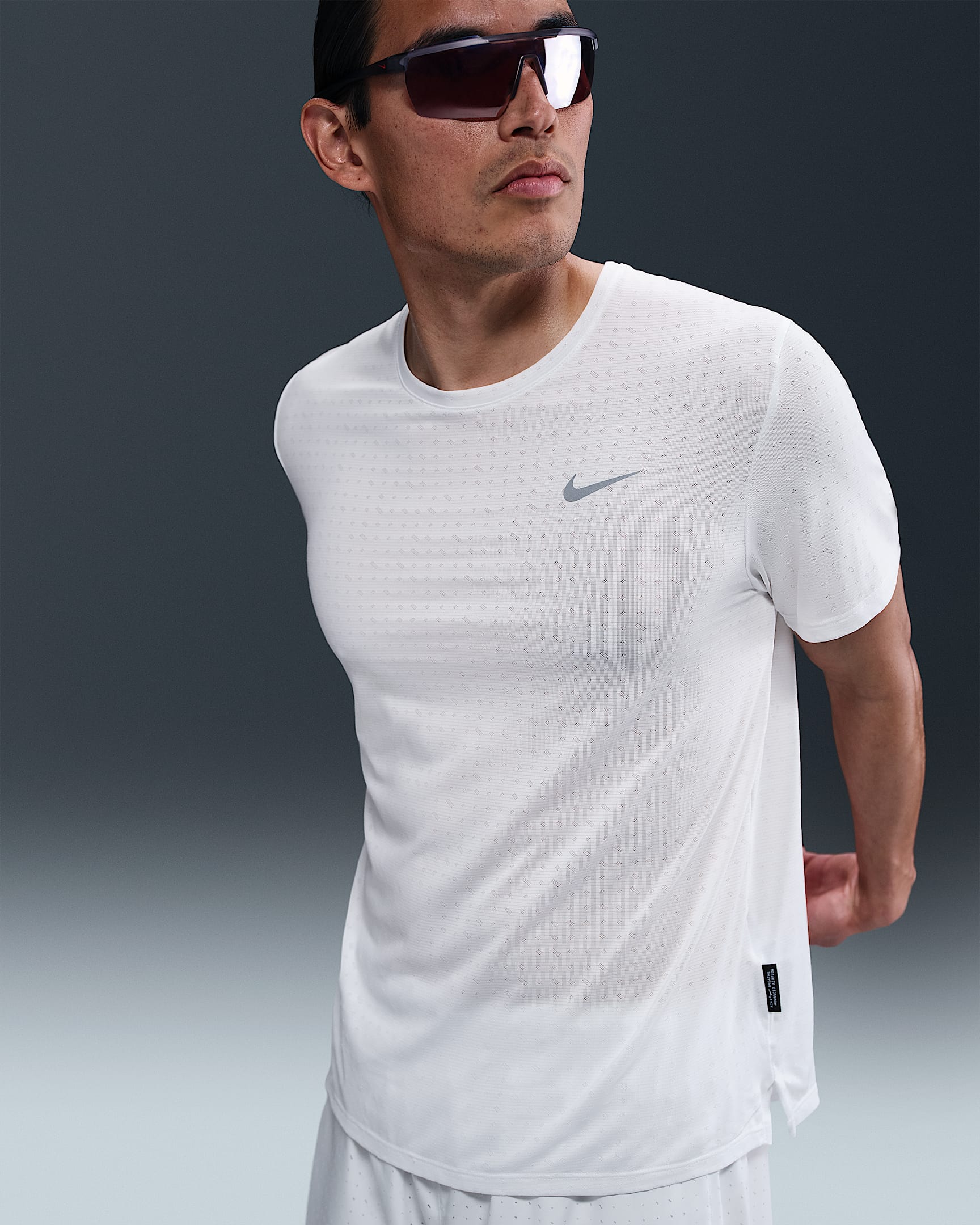 Haut de running Dri-FIT à manches courtes Nike Miler Breathe pour homme - Summit White