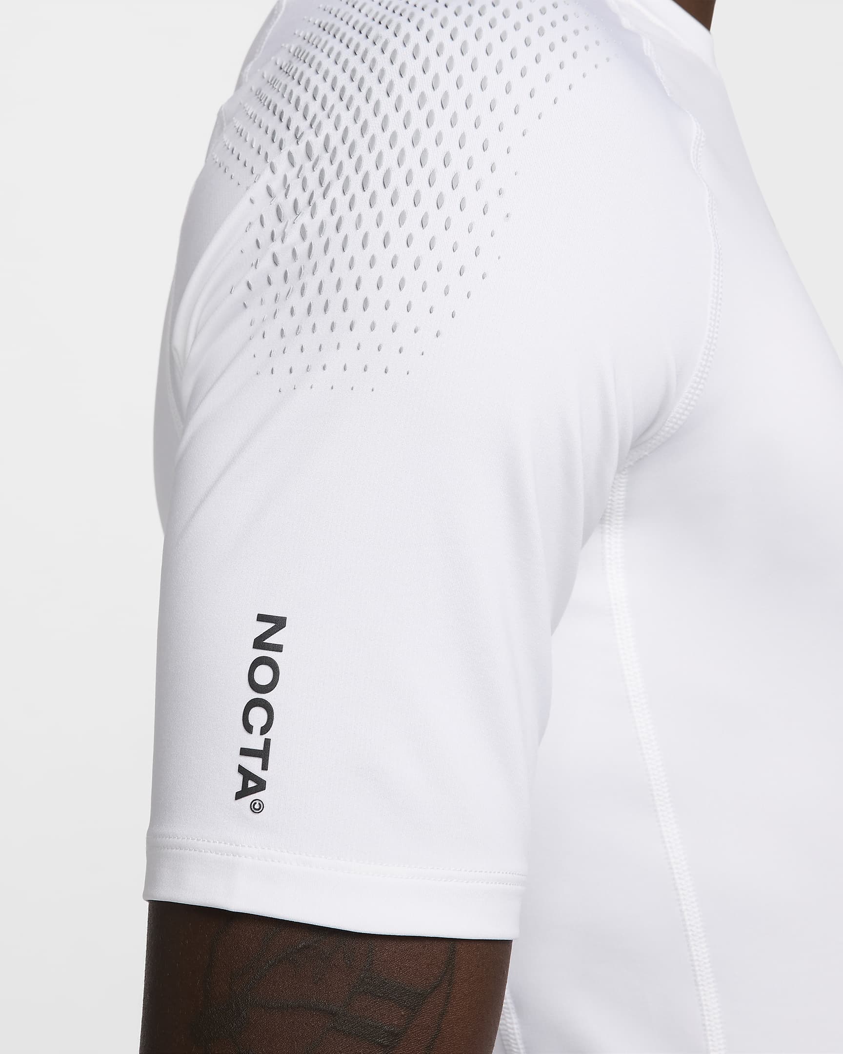 NOCTA Men's Short-Sleeve Base Layer Basketball Top - White/Black