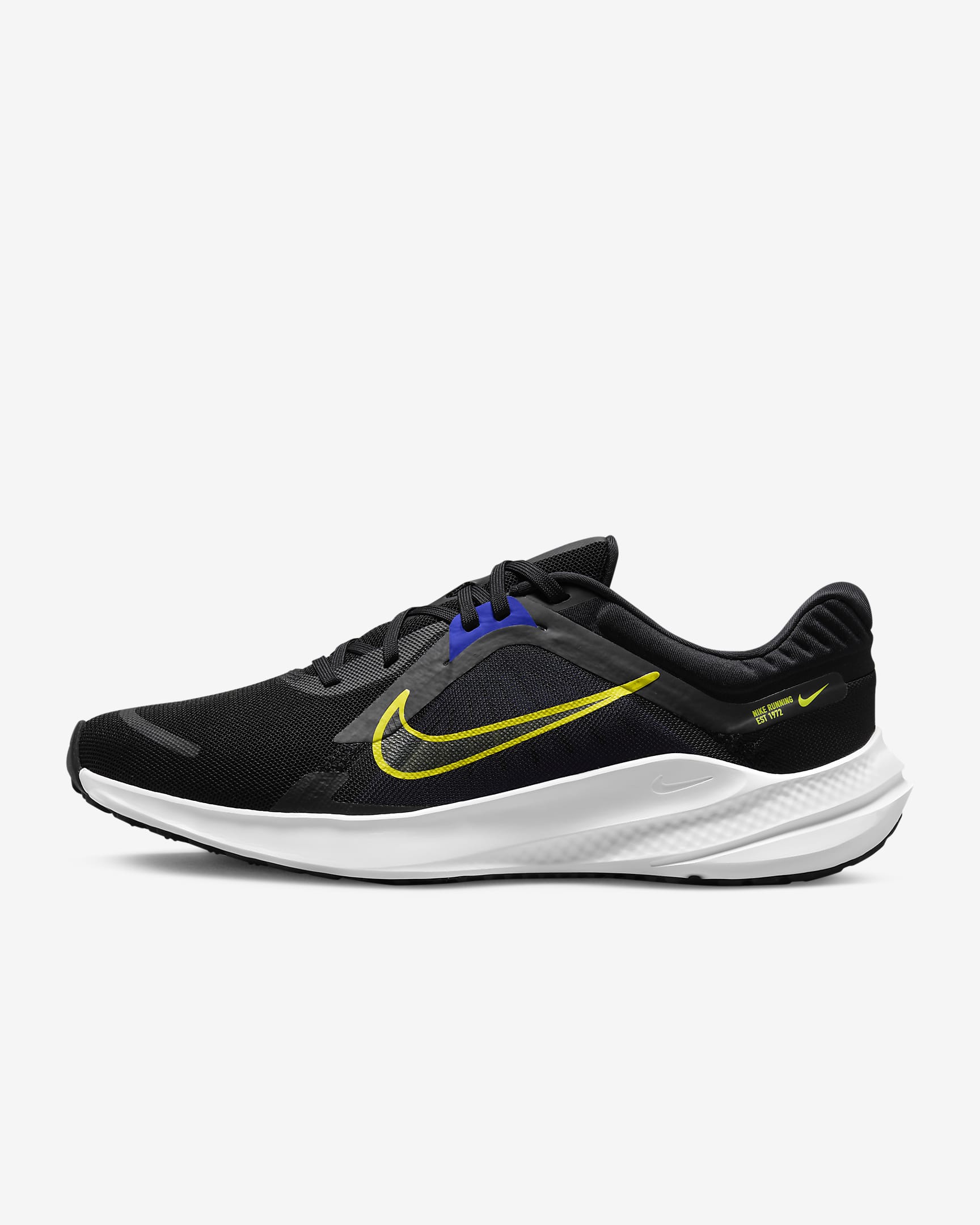 Nike Quest 5 Men's Road Running Shoes - Black/Racer Blue/White/High Voltage