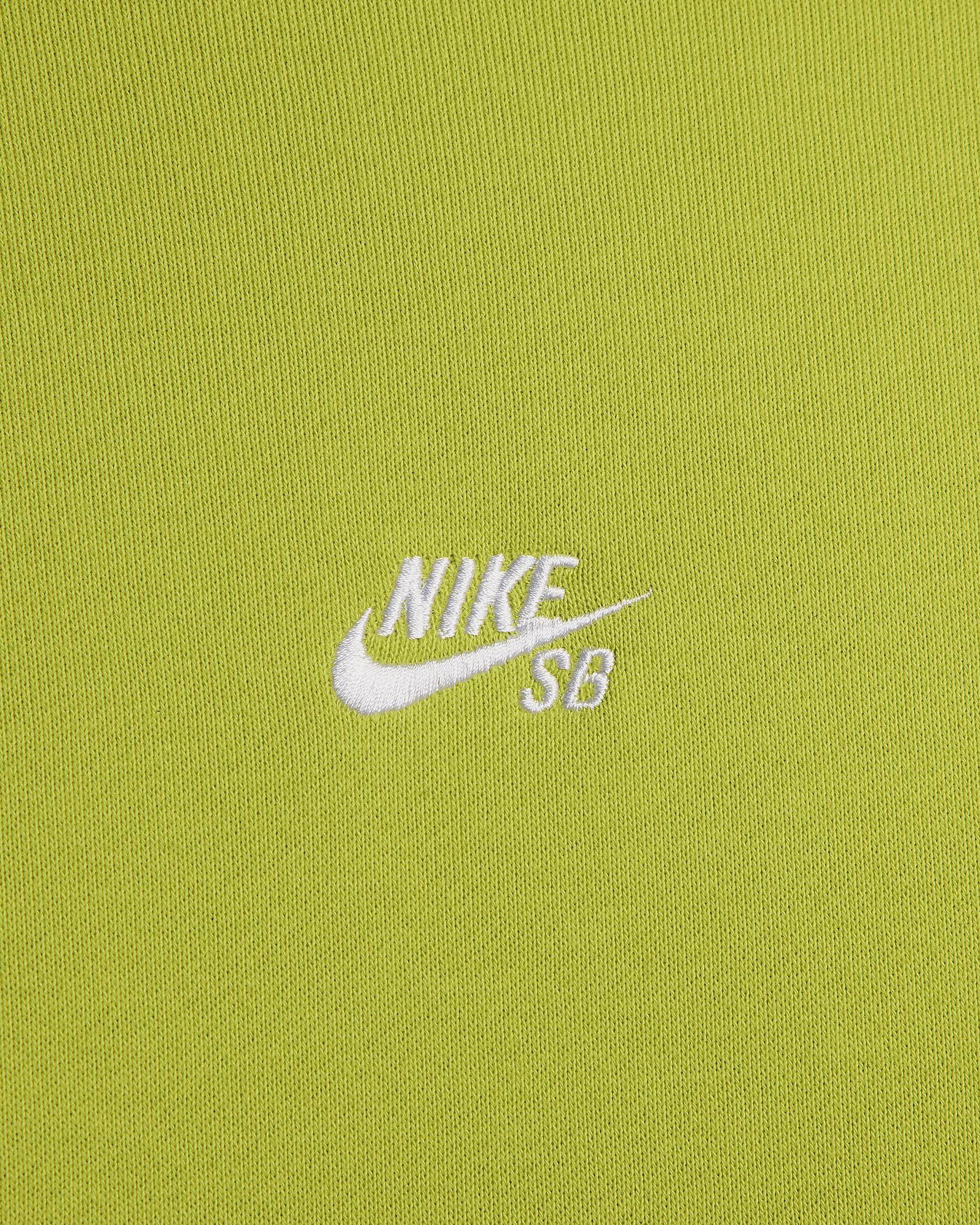 Nike SB Fleece Kaykay Crew Üstü - Bright Cactus/Beyaz