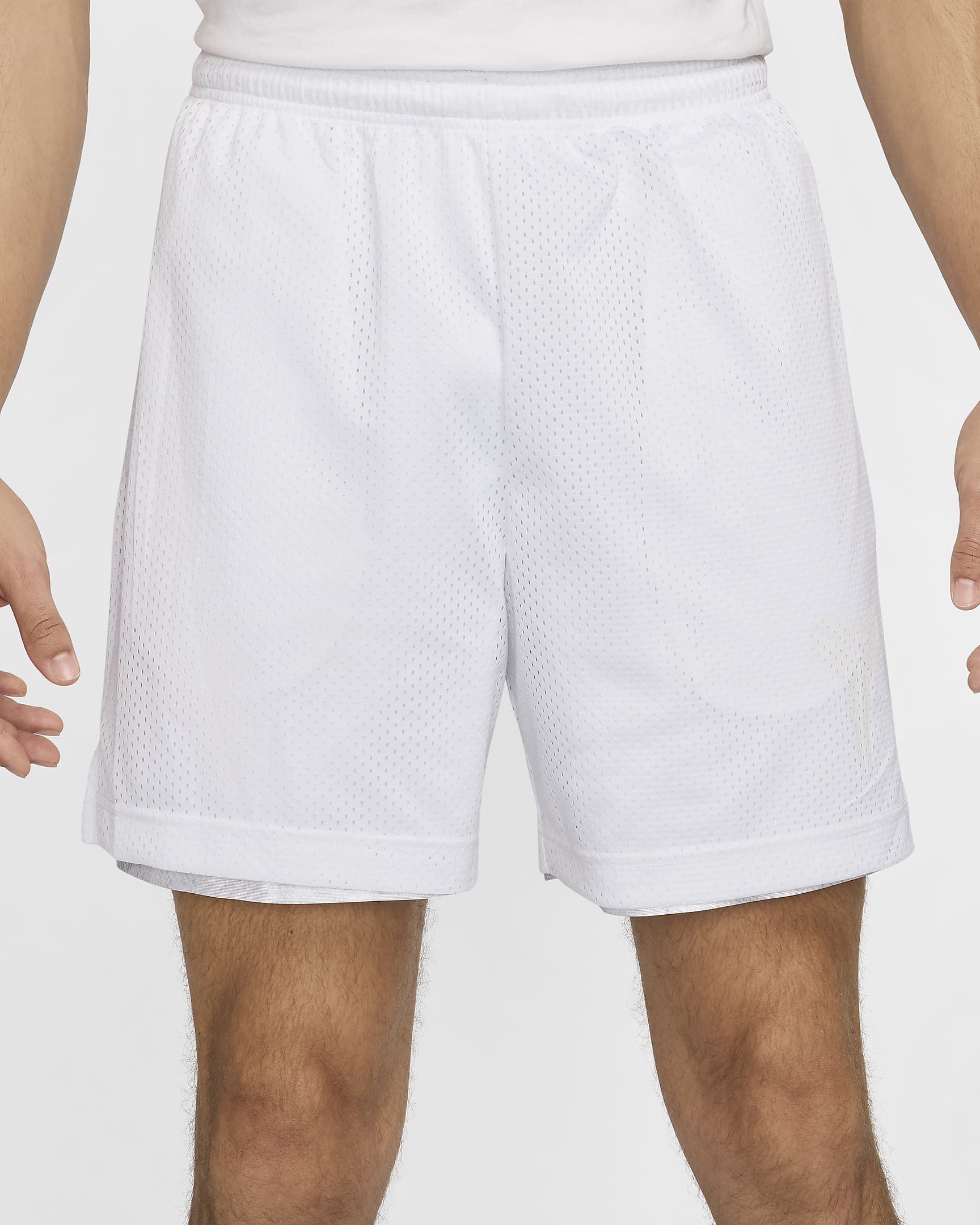 KB Nike Dri-FIT Standard Issue omkeerbare basketbalshorts voor heren (15 cm) - Wit/Wit/Summit White