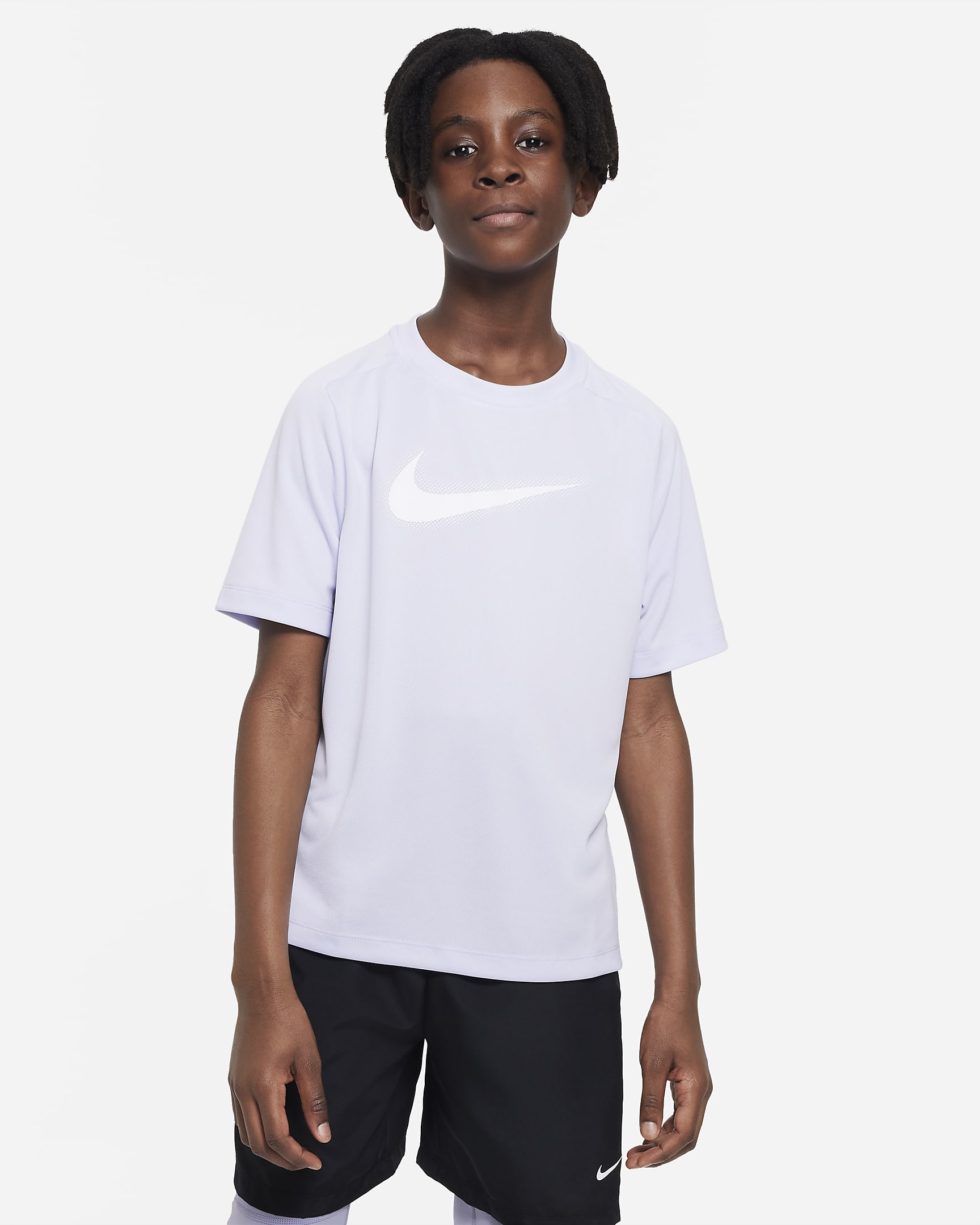 Nike Dri-FIT Multi+ Older Kids' (Boys') Graphic Training Top. Nike AE