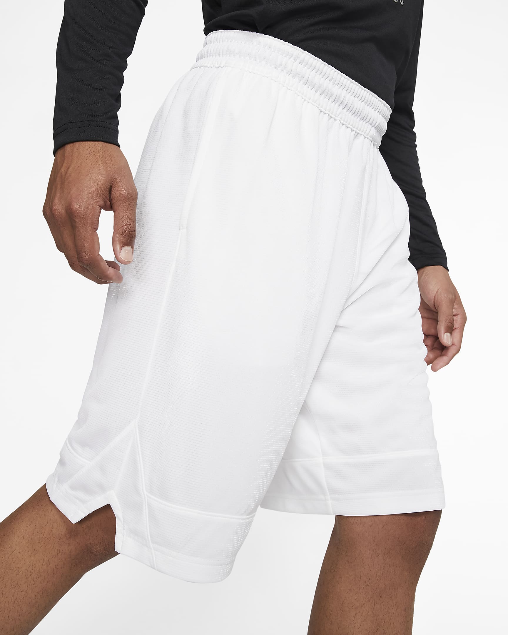 Shorts de básquetbol para hombre Nike Dri-FIT Icon - Blanco/Blanco/Negro