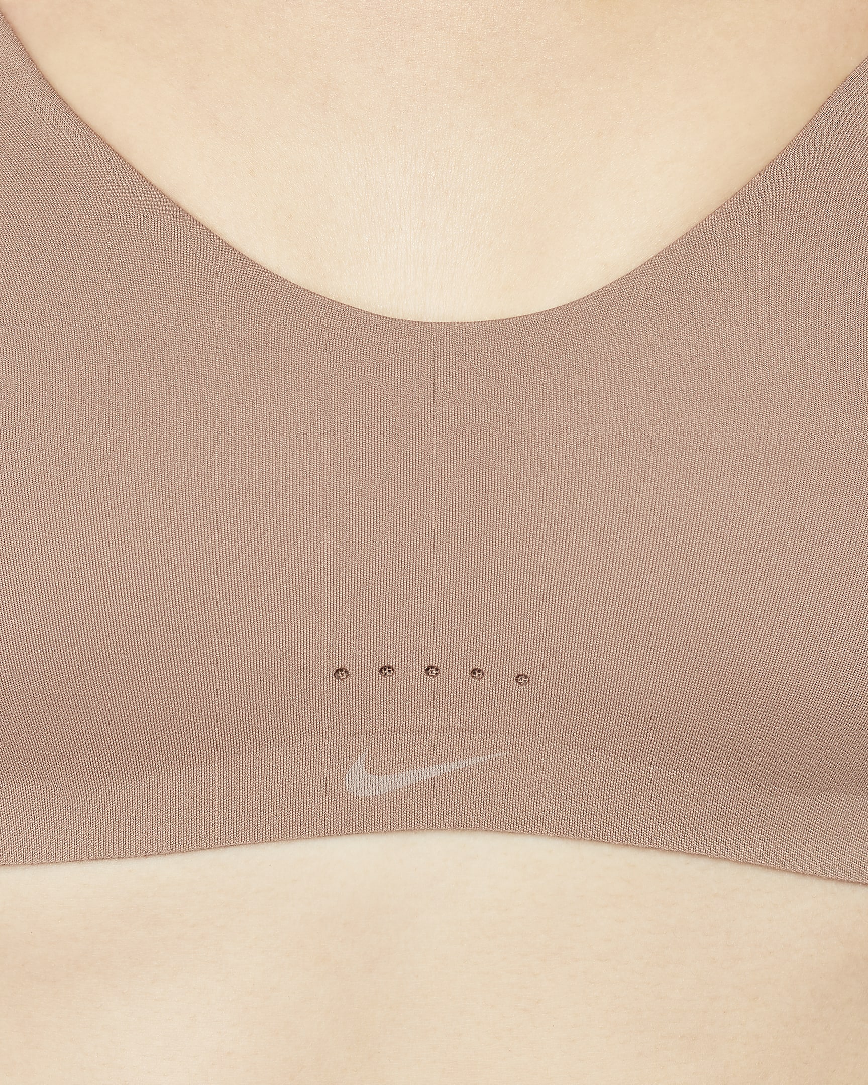 Nike Dri-FIT Alate Women's Minimalist Light-Support Padded Sports Bra - Desert Dust/Desert Dust/Red Bark