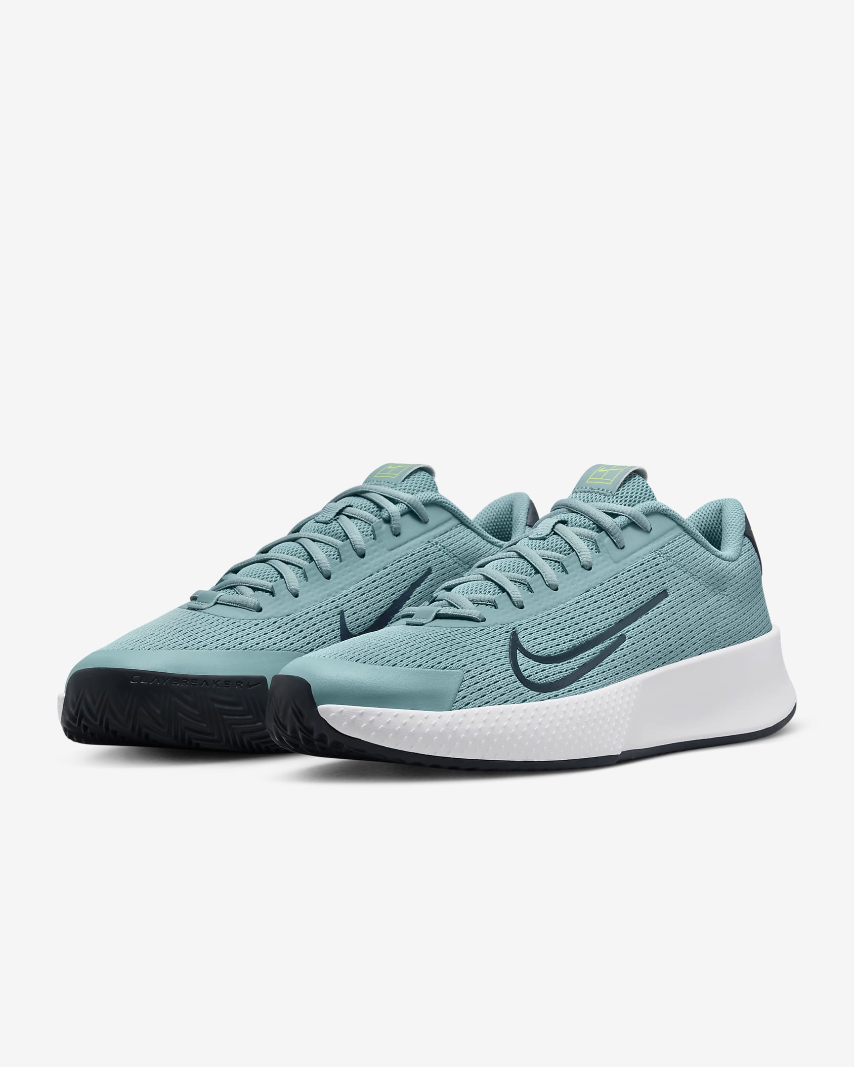 Calzado de tenis para cancha de arcilla para hombre NikeCourt Vapor Lite 2 - Denim turquesa/Volt/Azul marino militar