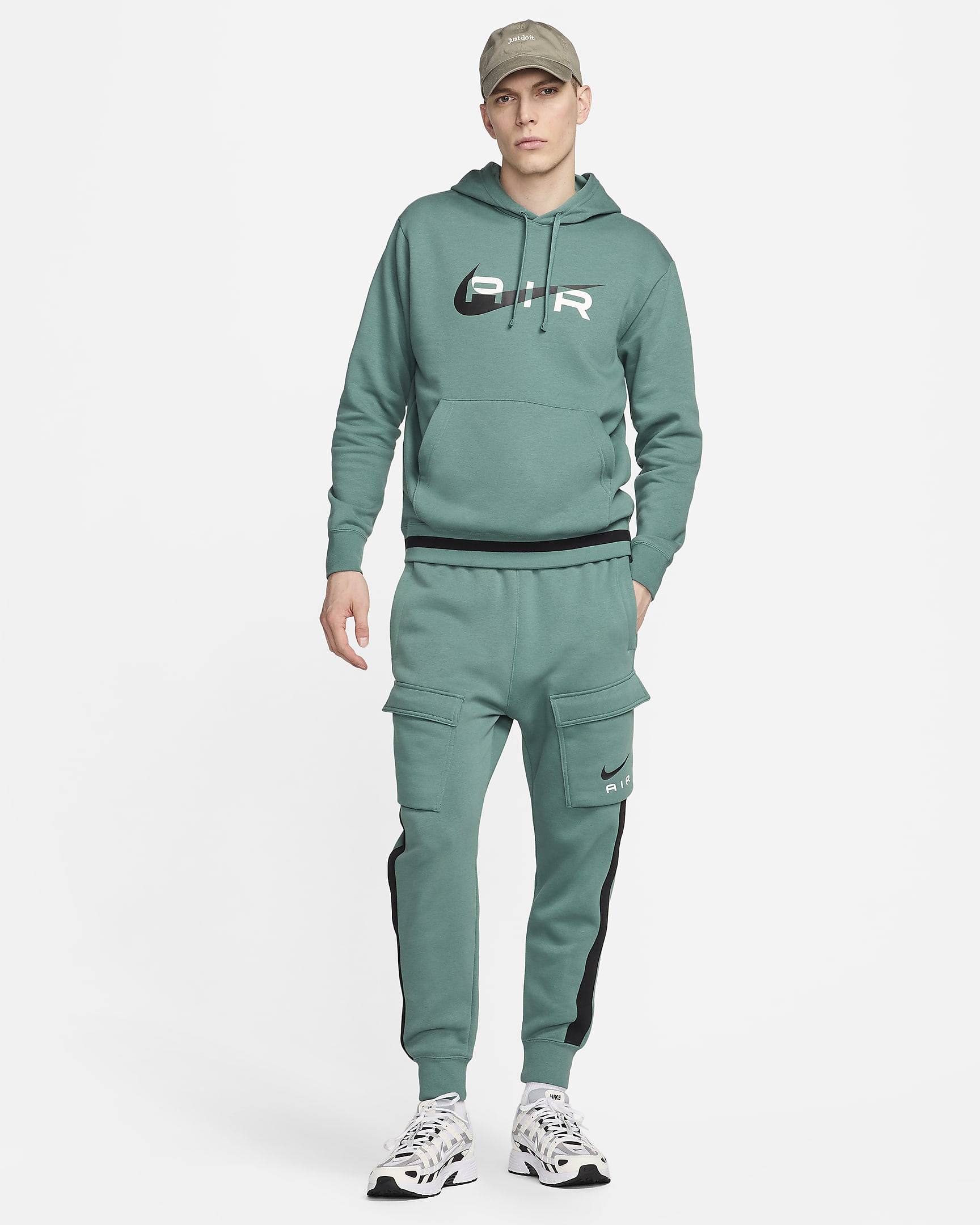 Nike Air cargobukse i fleece til herre - Bicoastal/Svart