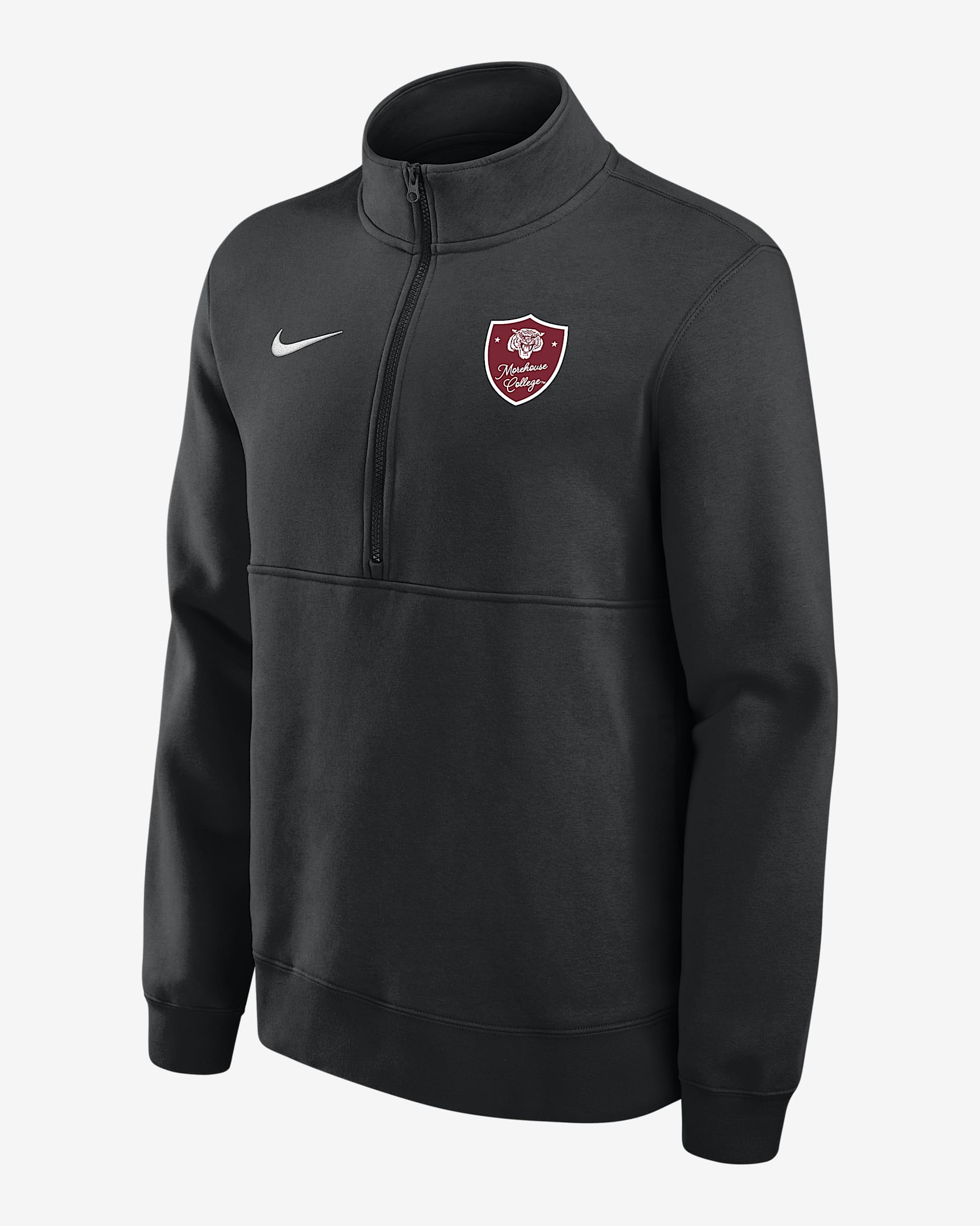 Nike College Club Fleece (Morehouse College) Men's 1/4 Zip Top - Black