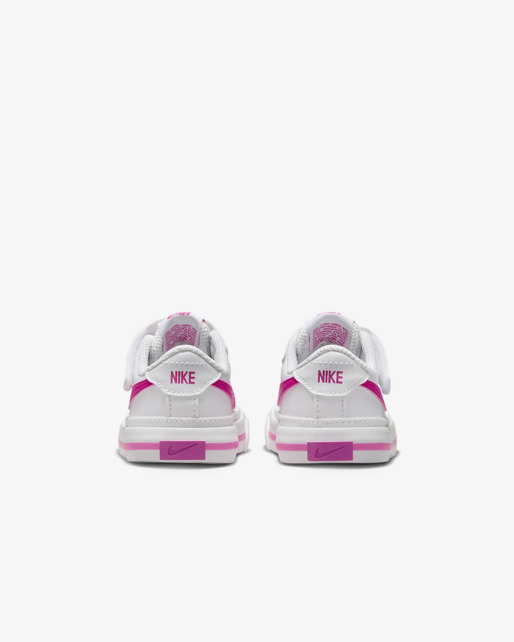 NikeCourt Legacy Baby/Toddler Shoes - White/Laser Fuchsia